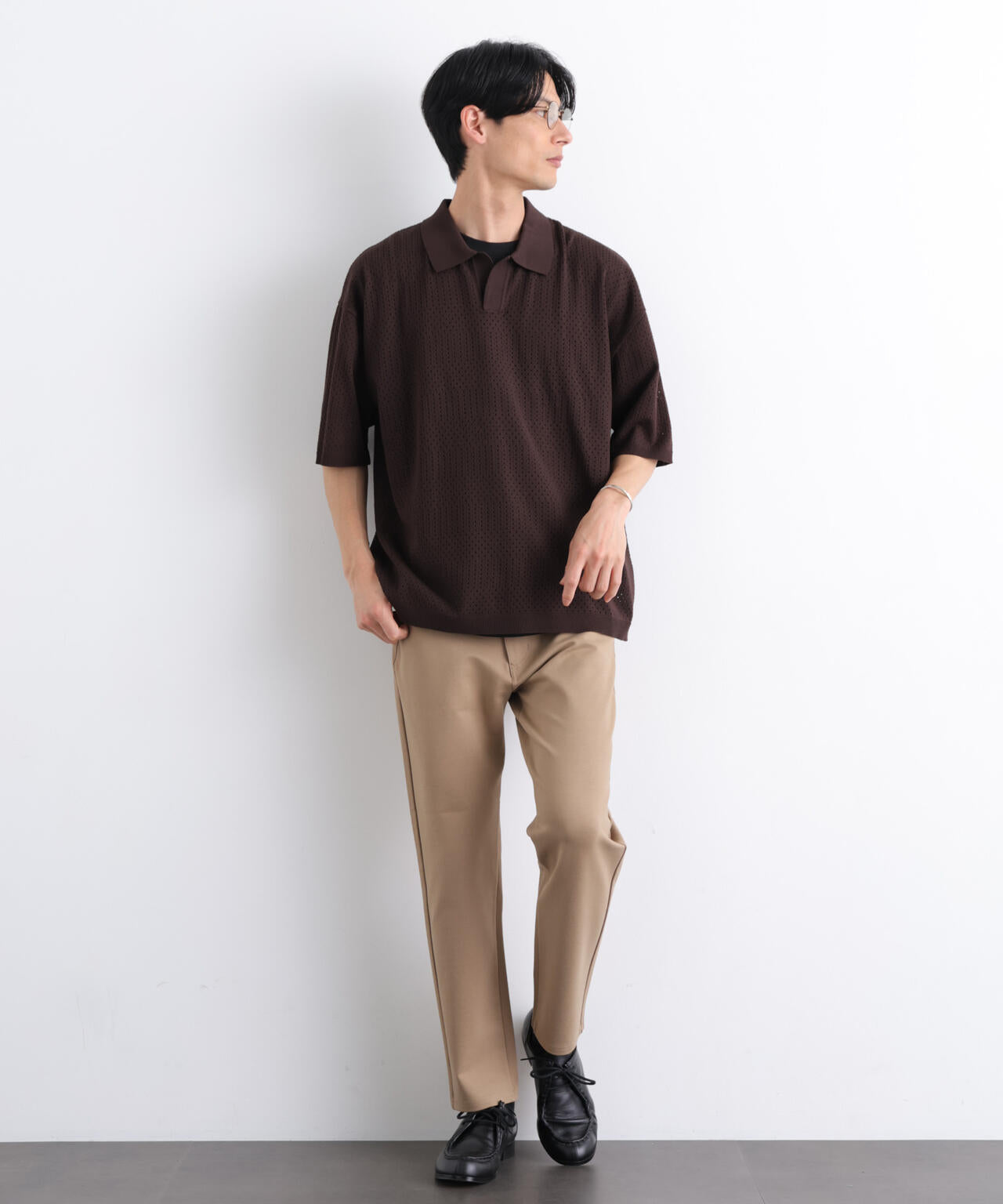 スキッパーテックニットポロシャツ/半袖 6726124219