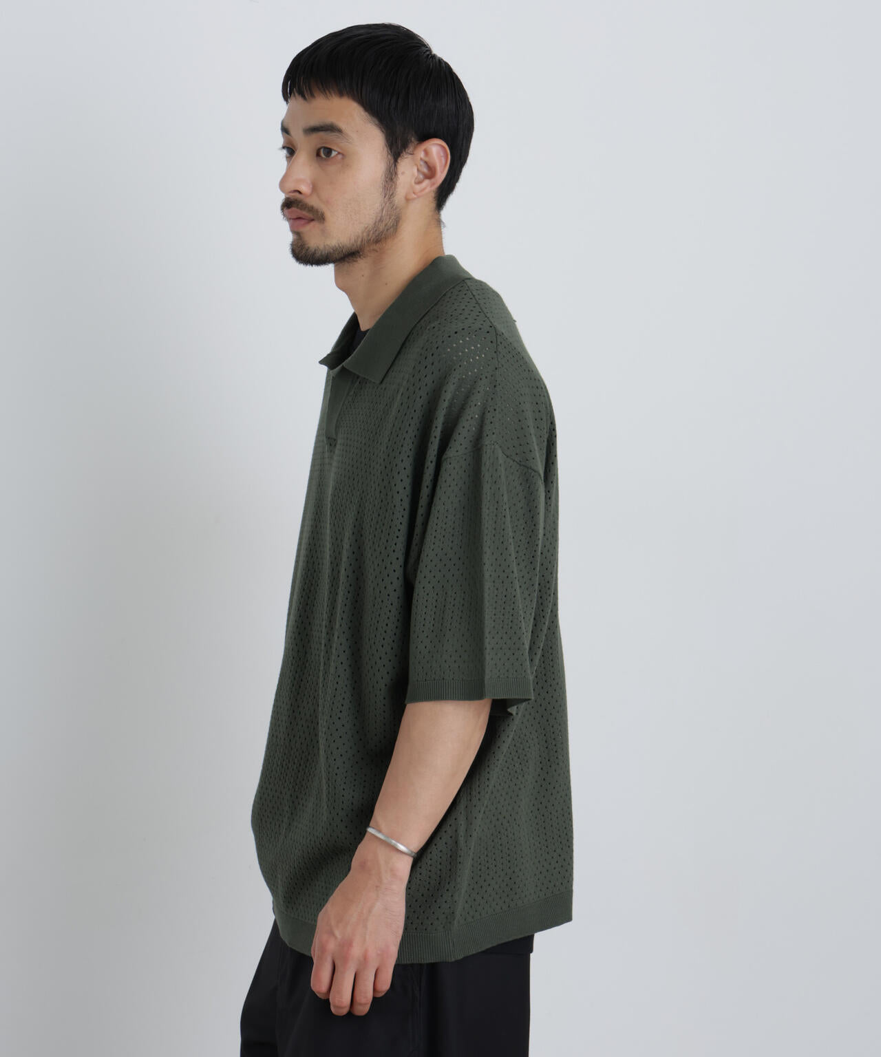 WEB限定/スキッパーテックニットポロシャツ/半袖 6726124219