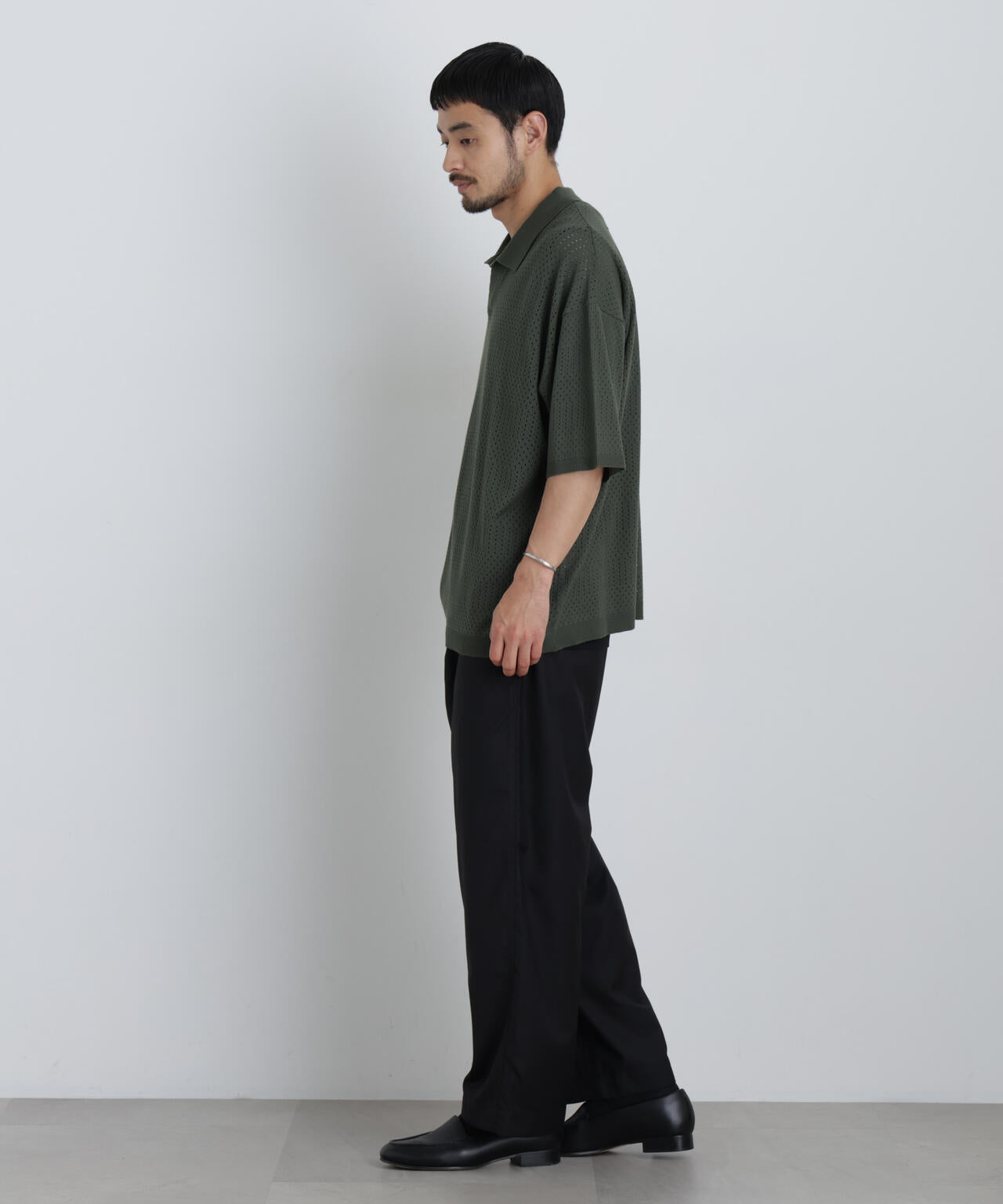 WEB限定/スキッパーテックニットポロシャツ/半袖 6726124219
