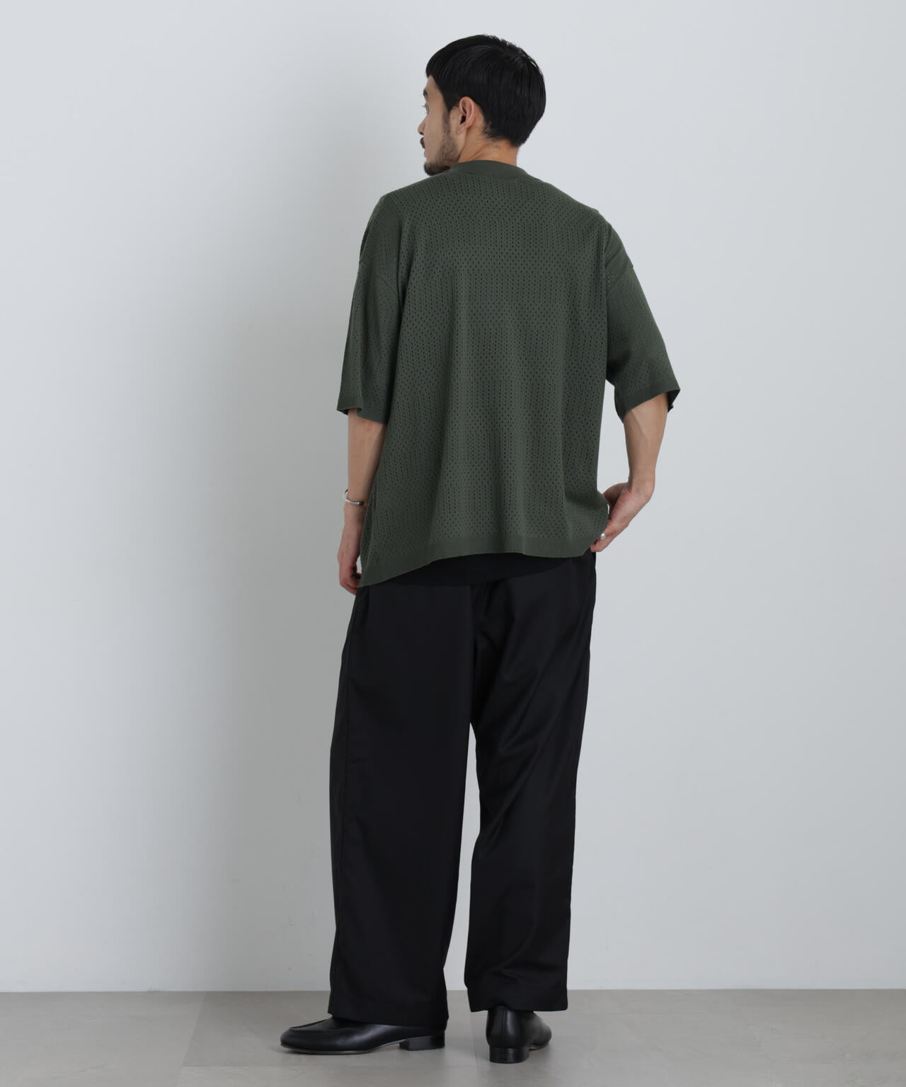 WEB限定/スキッパーテックニットポロシャツ/半袖 6726124219