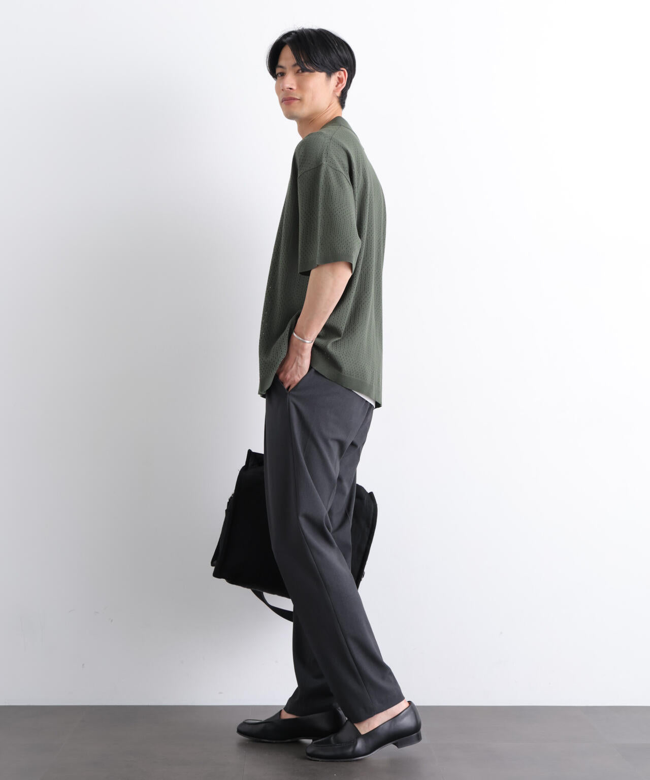 スキッパーテックニットポロシャツ/半袖 6726124219