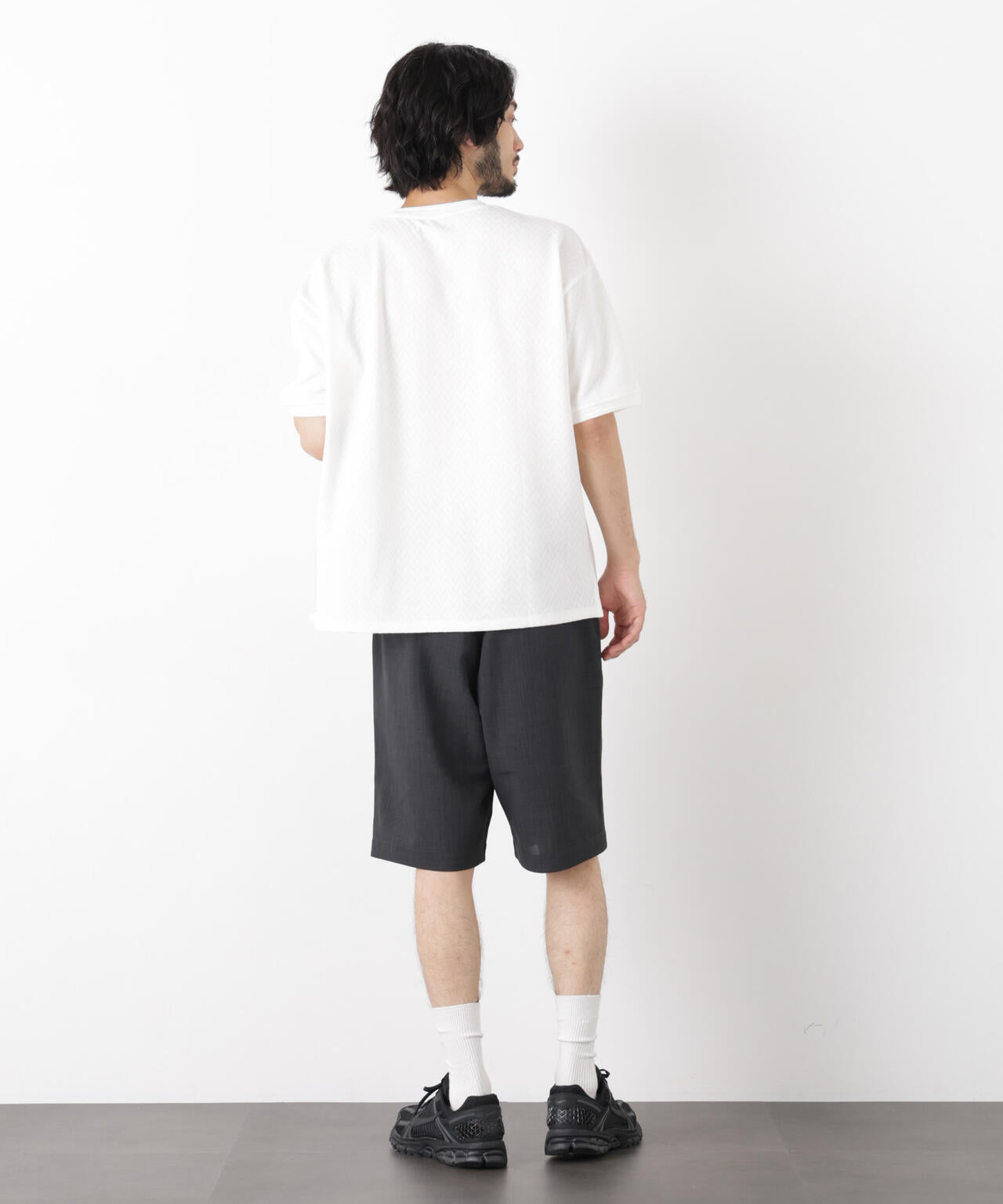 ヘリンボンジャガードTシャツ 半袖 6726124228
