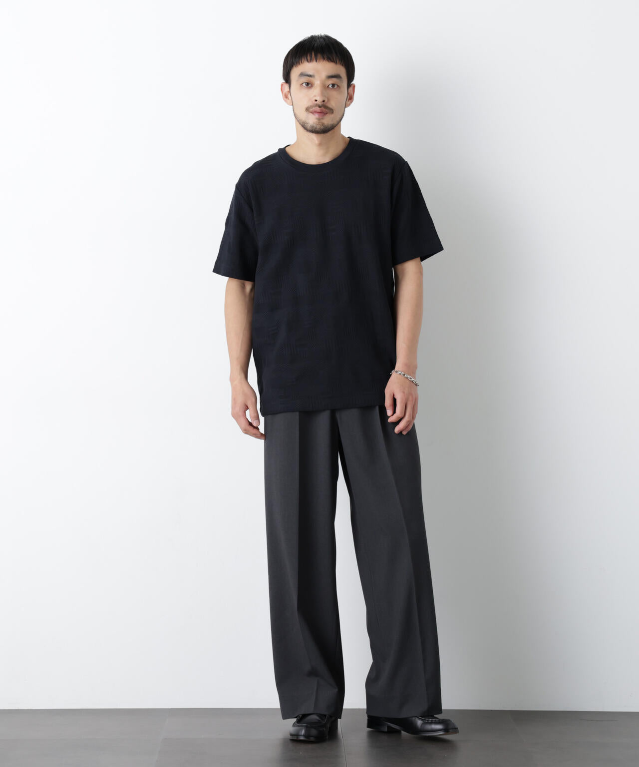 リンクスジャガードTシャツ 半袖 6726124238