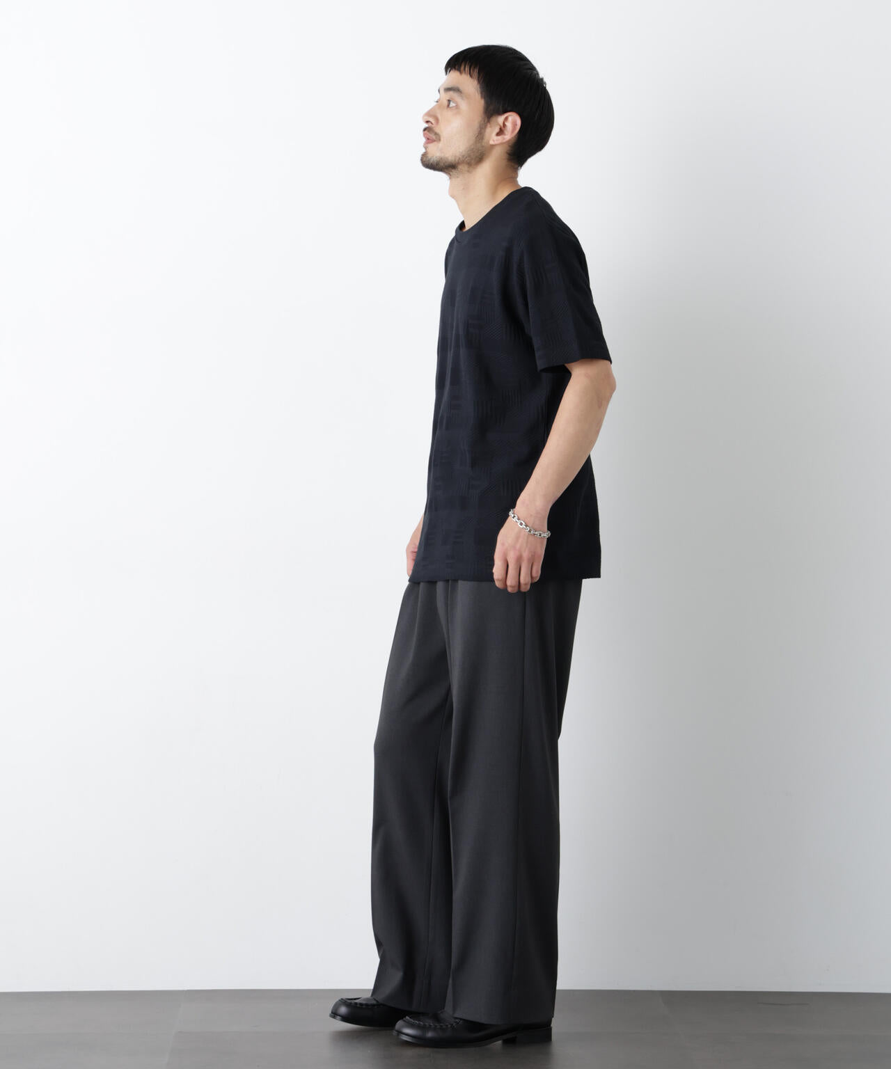 リンクスジャガードTシャツ 半袖 6726124238