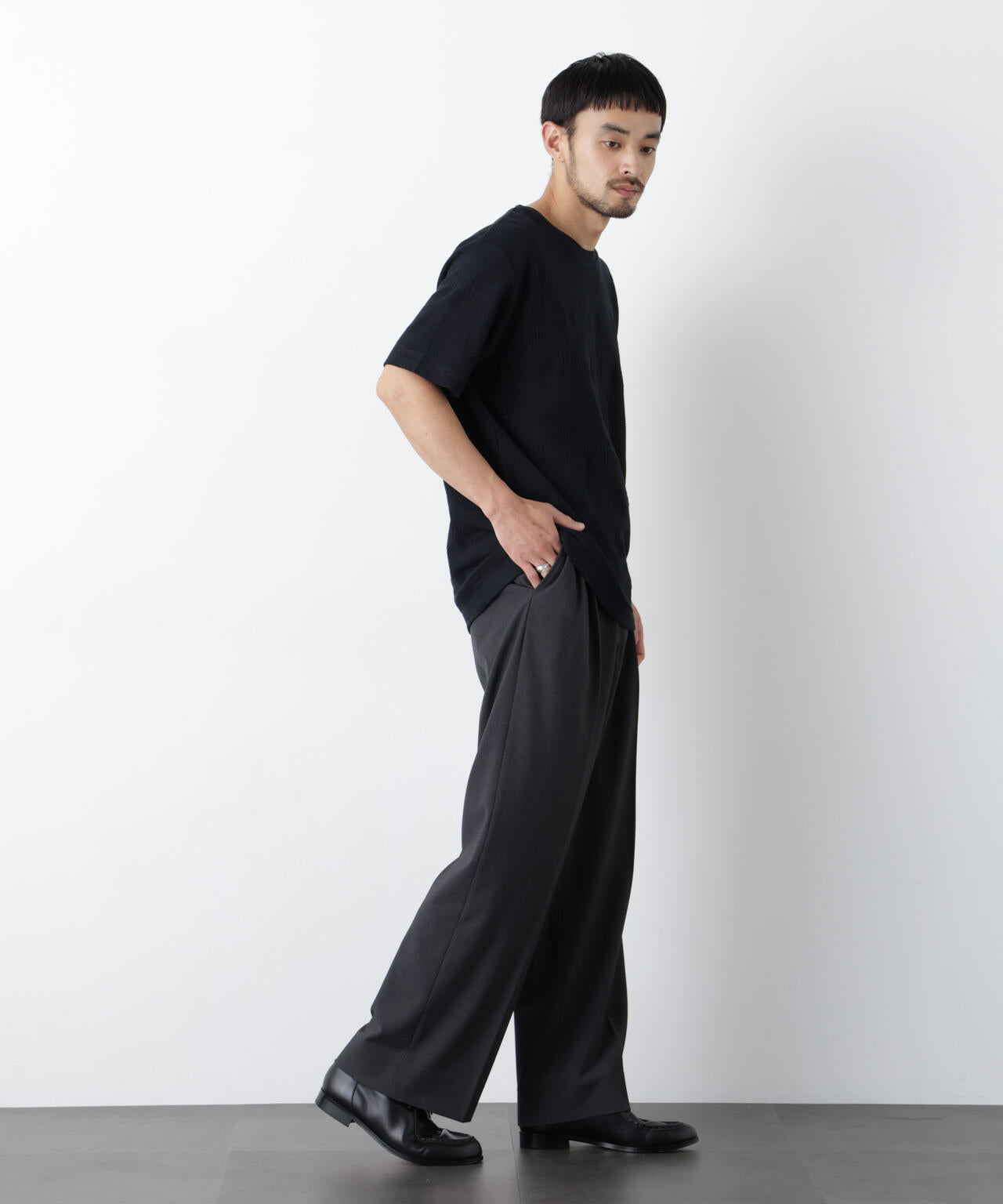 リンクスジャガードTシャツ 半袖 6726124238
