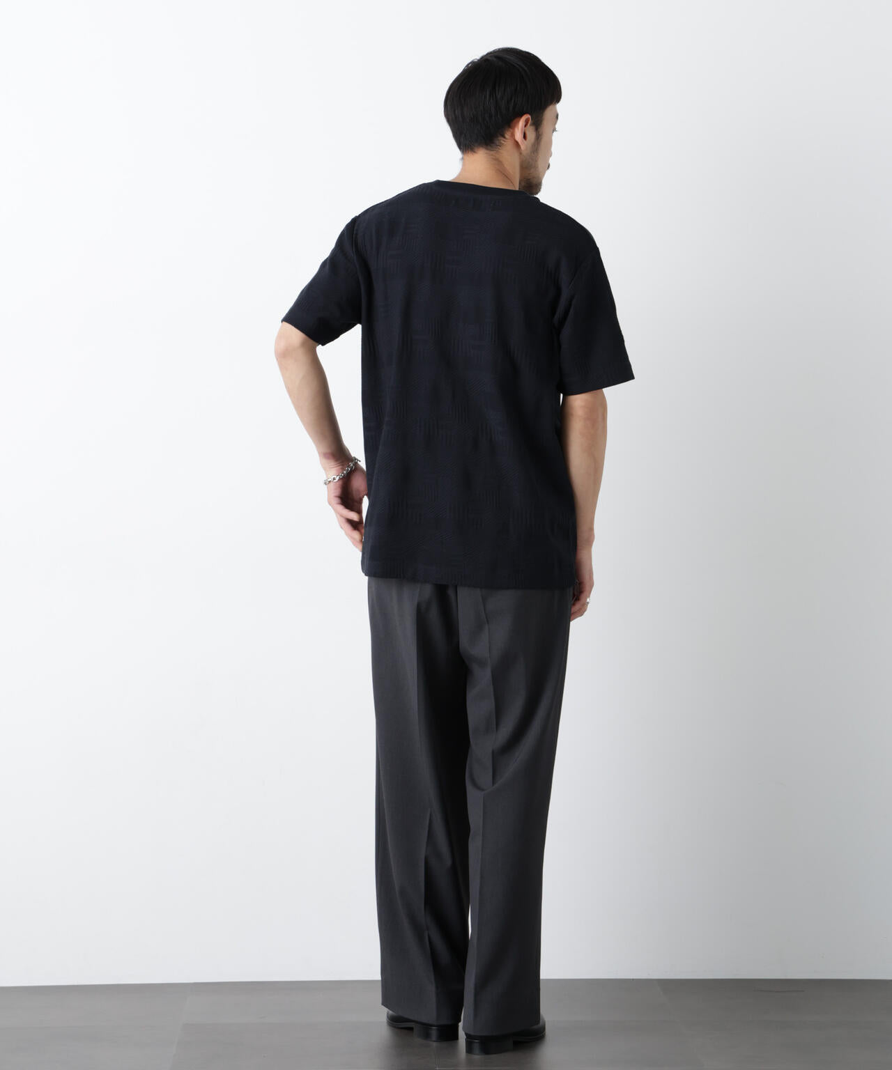 リンクスジャガードTシャツ 半袖 6726124238