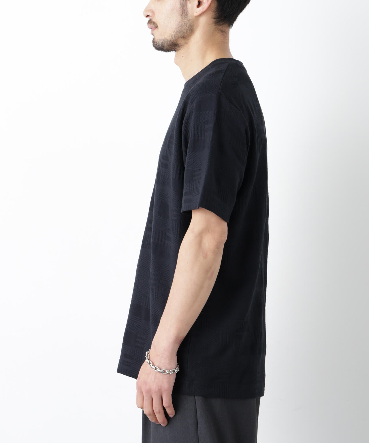 リンクスジャガードTシャツ 半袖 6726124238