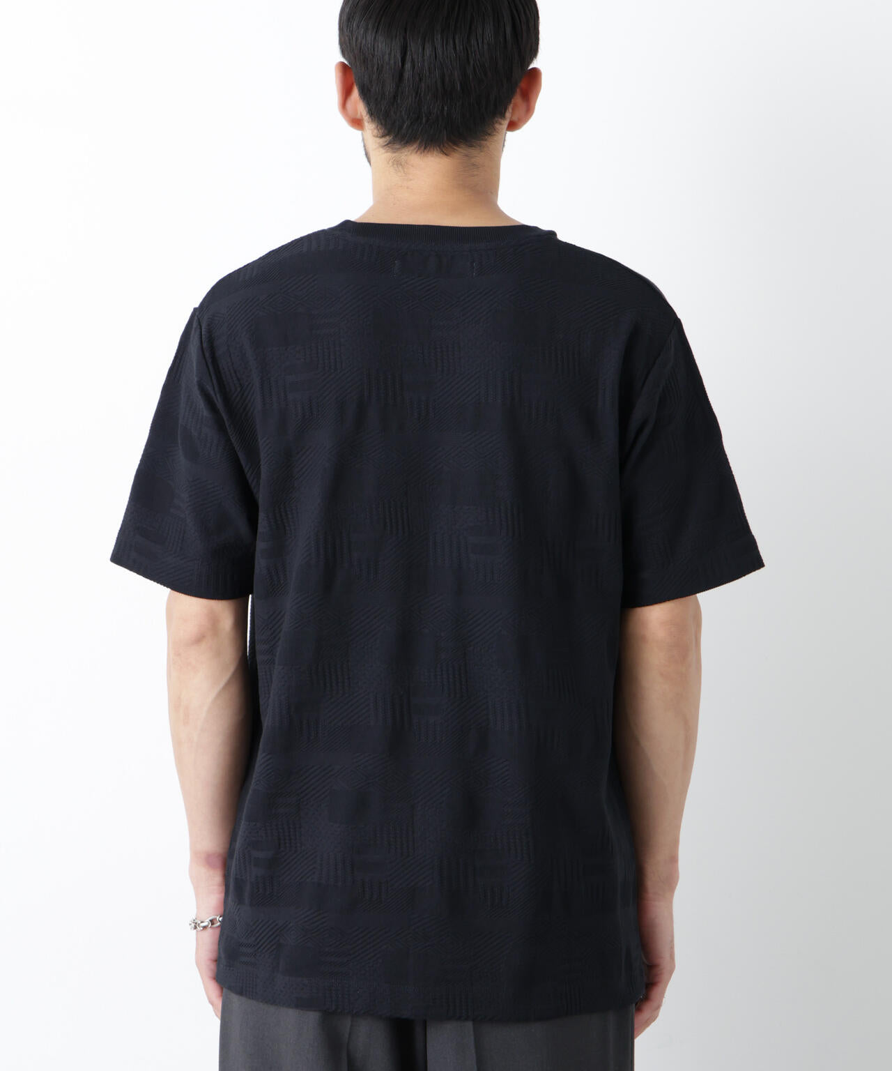 リンクスジャガードTシャツ 半袖 6726124238