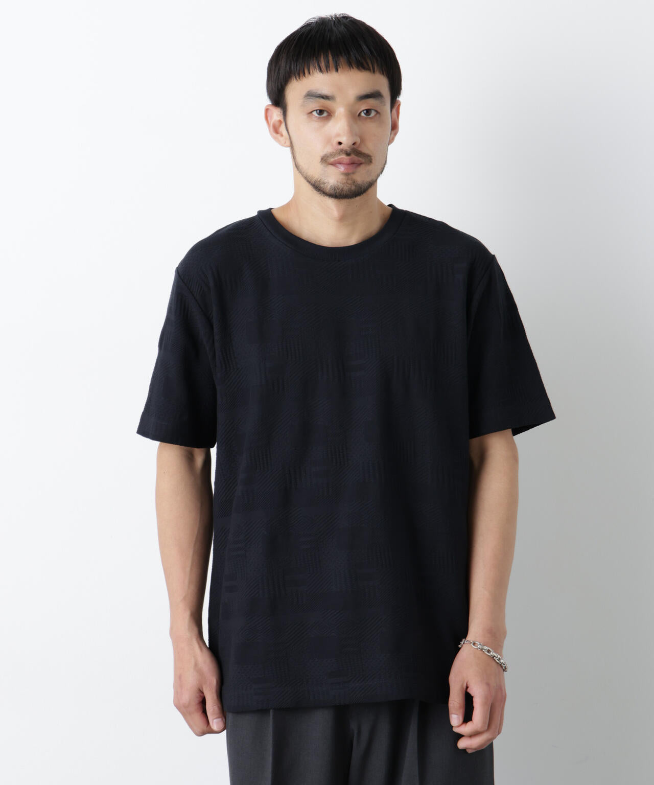 リンクスジャガードTシャツ 半袖 6726124238