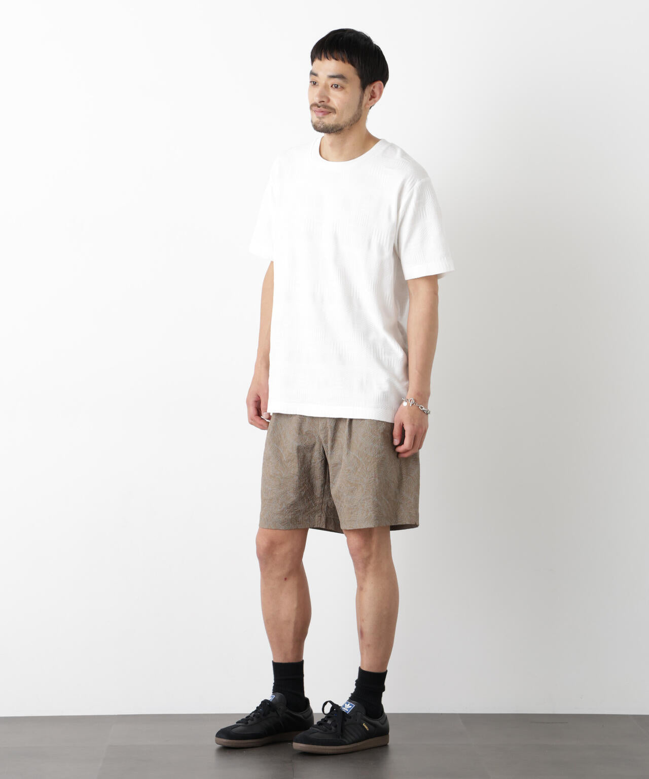 リンクスジャガードTシャツ 半袖 6726124238