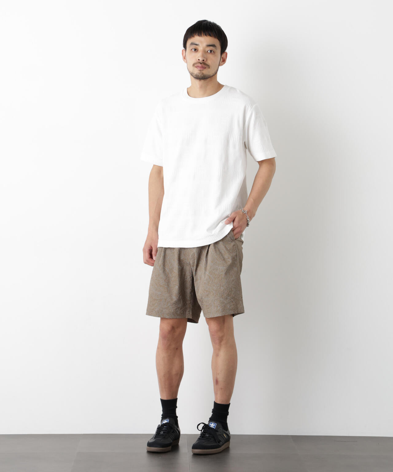 リンクスジャガードTシャツ 半袖 6726124238