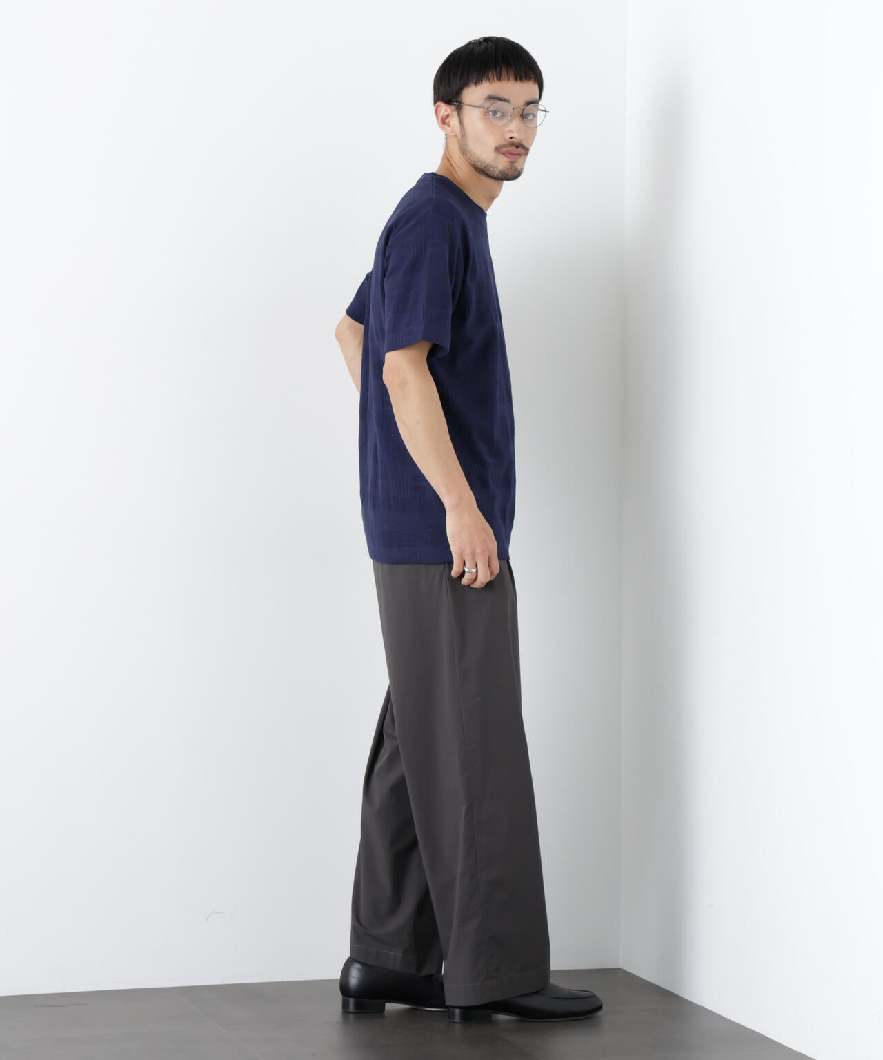 リンクスジャガードTシャツ 半袖 6726124238