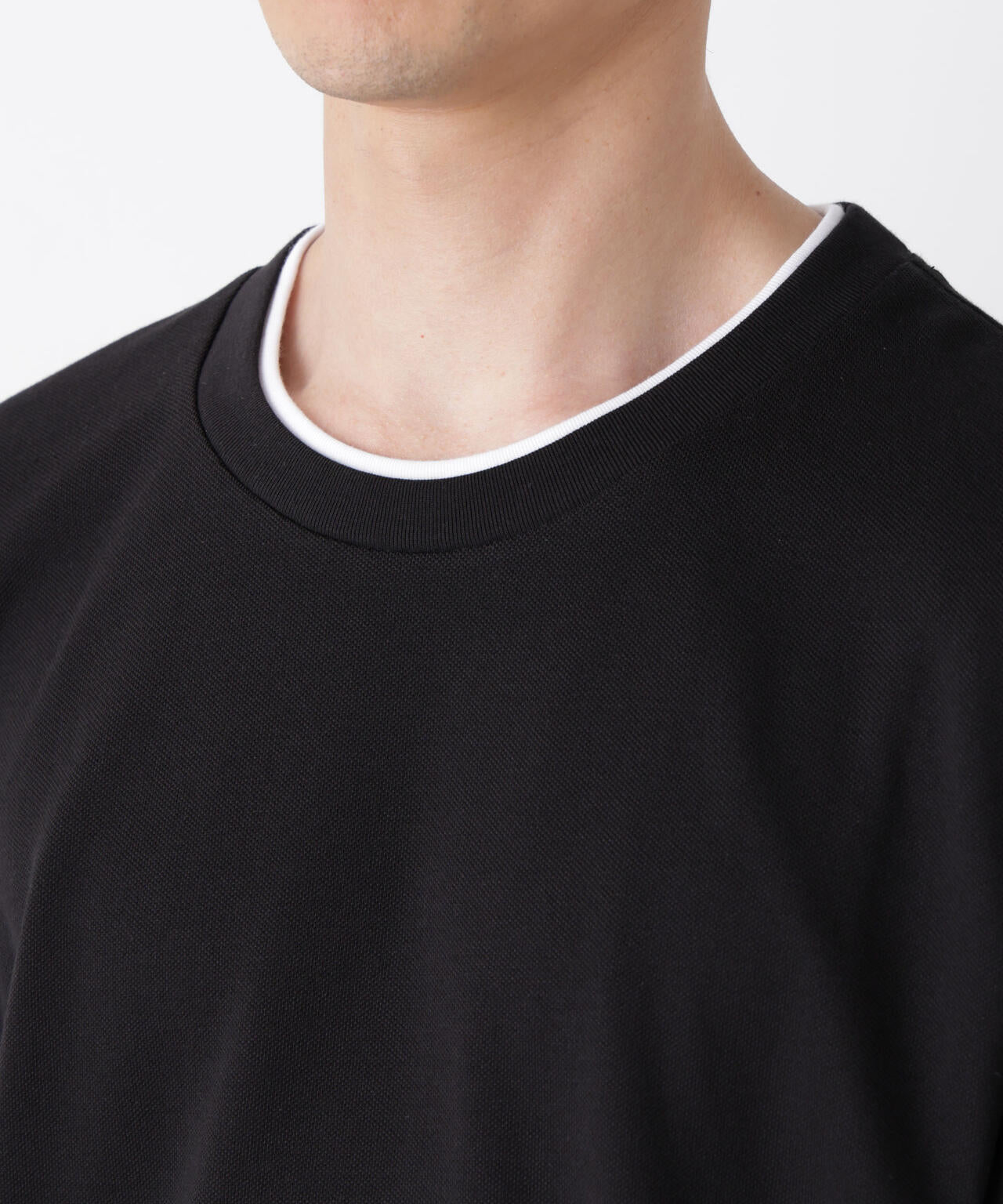 フェイクレイヤード鹿の子Tシャツ 半袖 6726124241