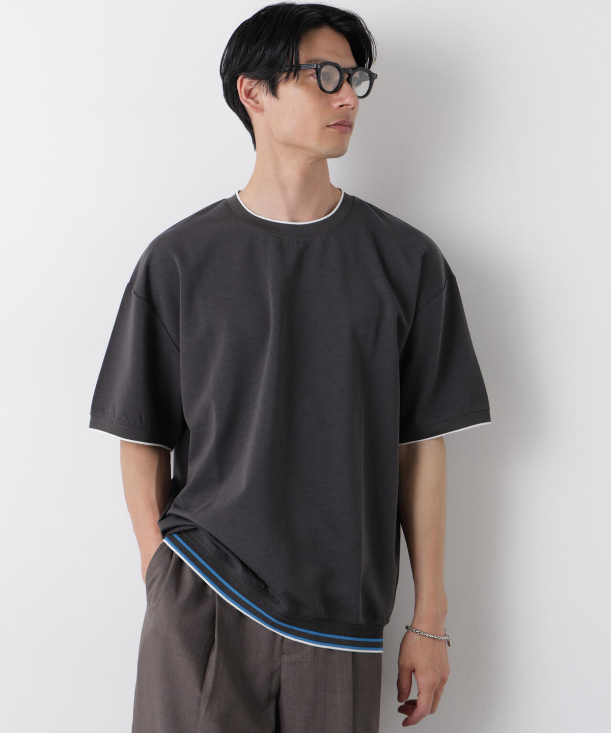 リブスムースTシャツ 半袖 6726124246