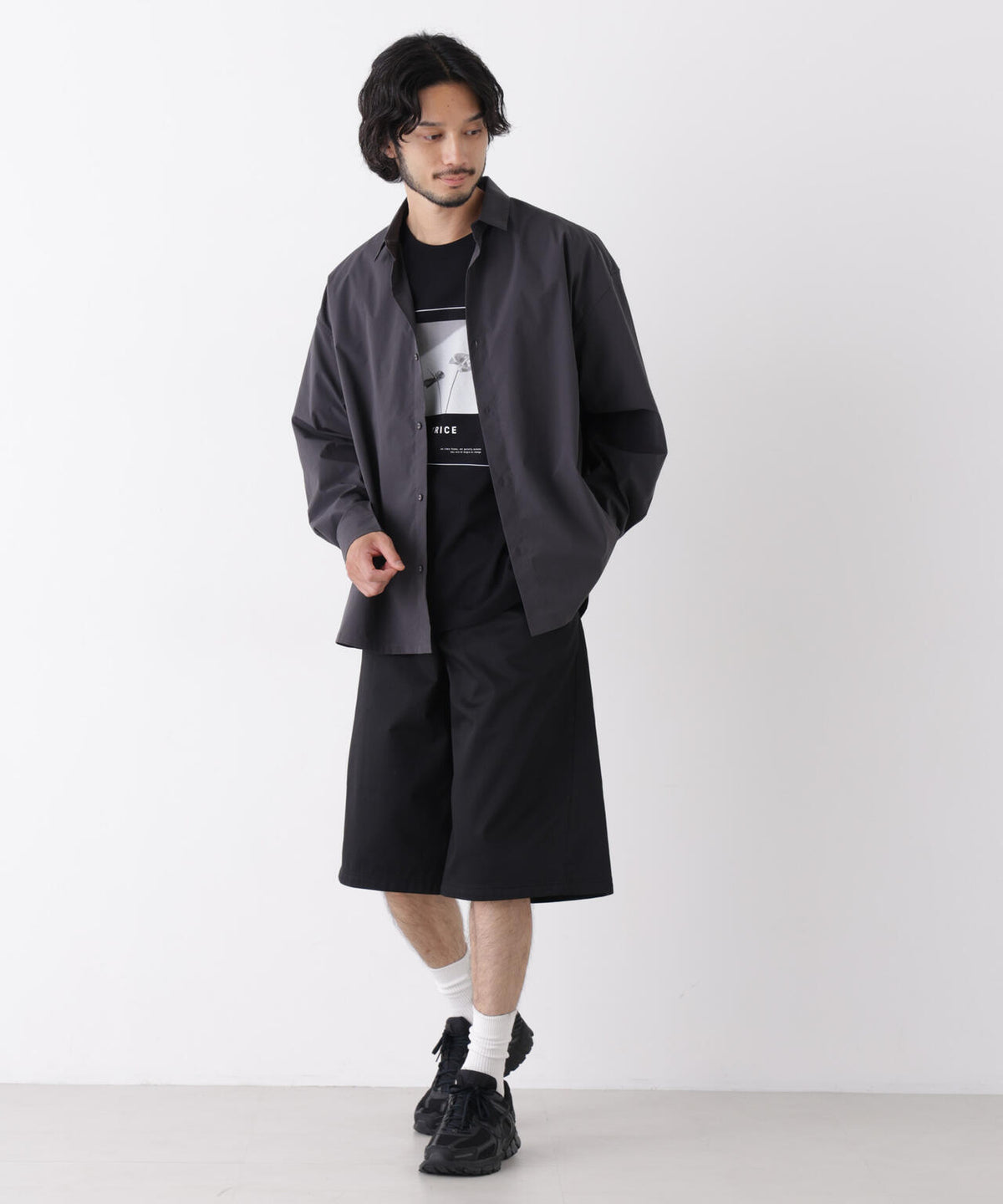 CAVE(R)ビッグドレープスクウェアシャツ 長袖 6726220205