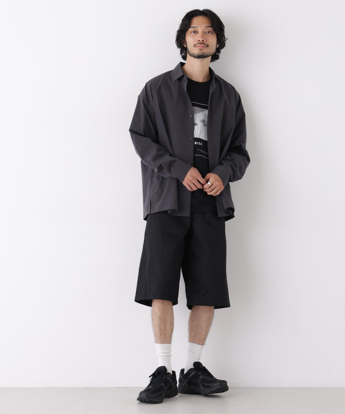 CAVE(R)ビッグドレープスクウェアシャツ 長袖 6726220205