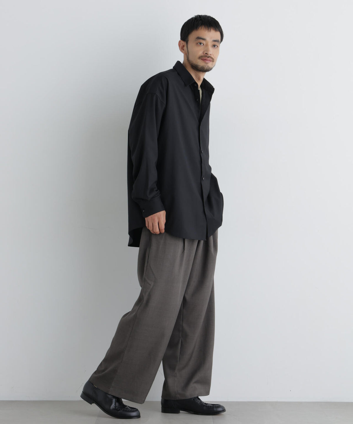 ビッグドレープシャツ 長袖 6726220211