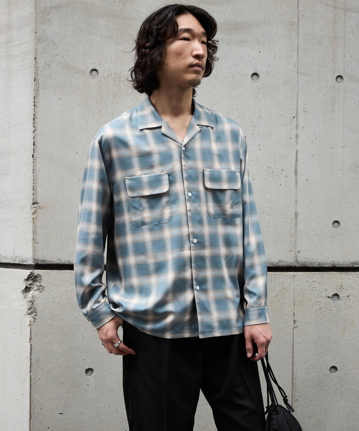 WEB限定/TRドレープオンブレーシャツ 長袖 6726220213