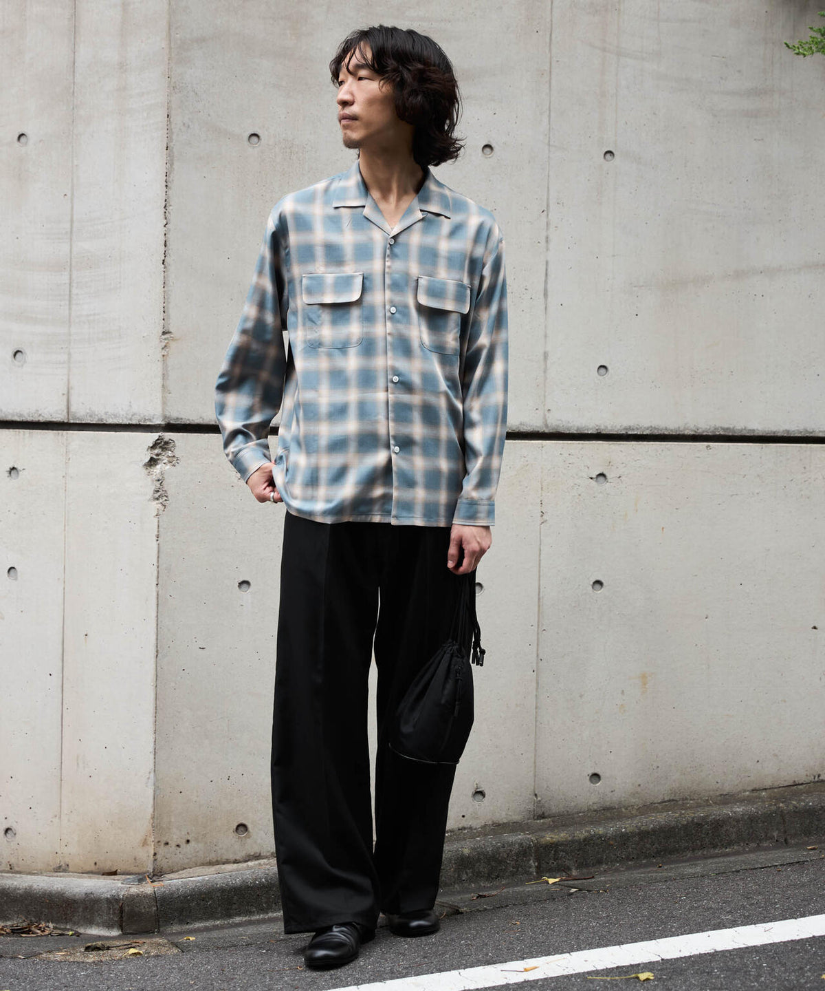 WEB限定/TRドレープオンブレーシャツ 長袖 6726220213
