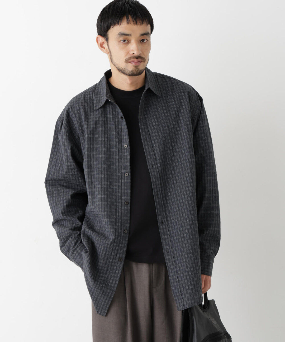 ウインドーチェックシャツ 長袖 6726220218