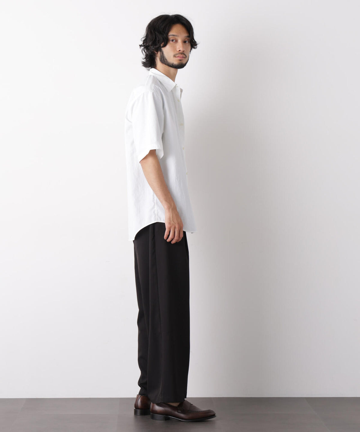 コットンタッチレギュラーカラーシャツ 半袖 6726221207