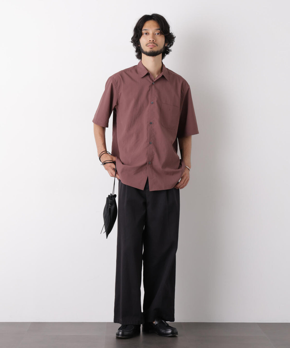 コットンタッチレギュラーカラーシャツ 半袖 6726221207