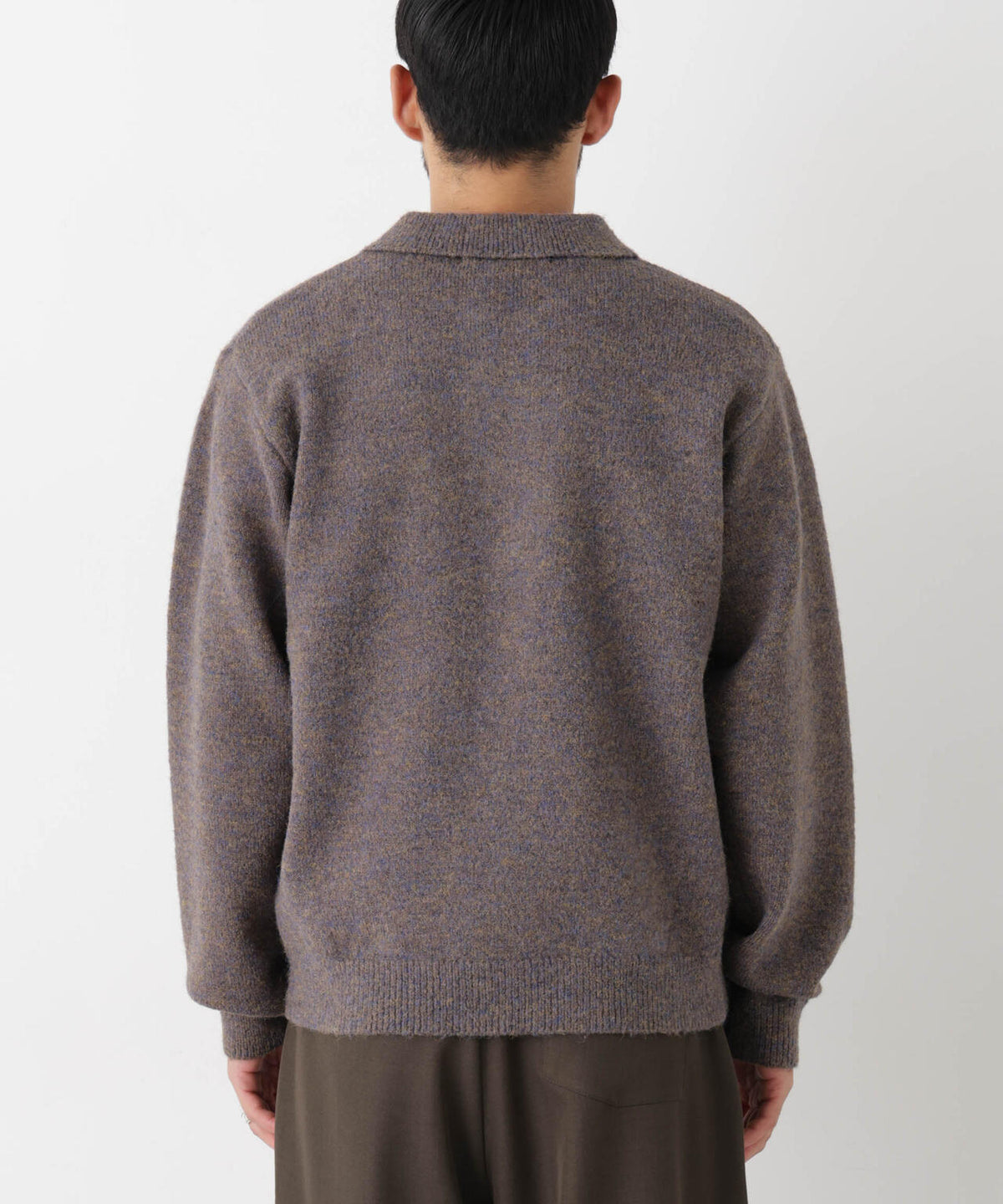 ファンシーヤーンハーフZIPニット 長袖 6726222224