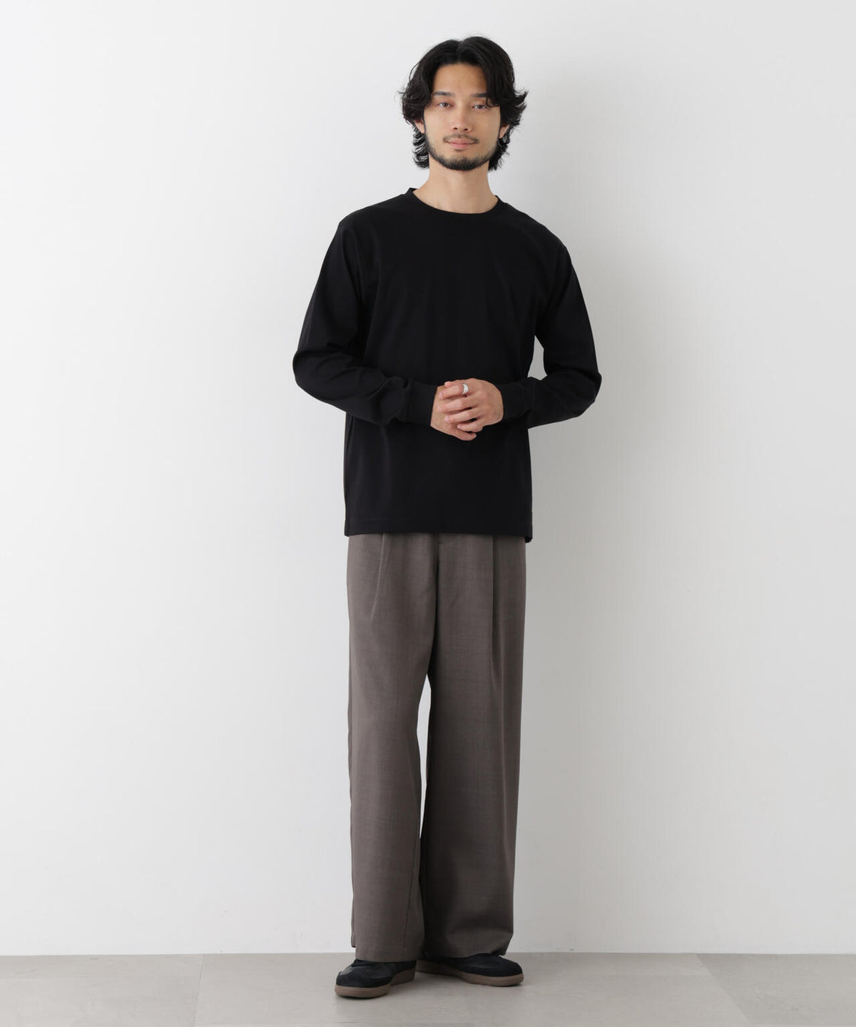 アンチスメルクルーネックTシャツ 長袖 6726223205