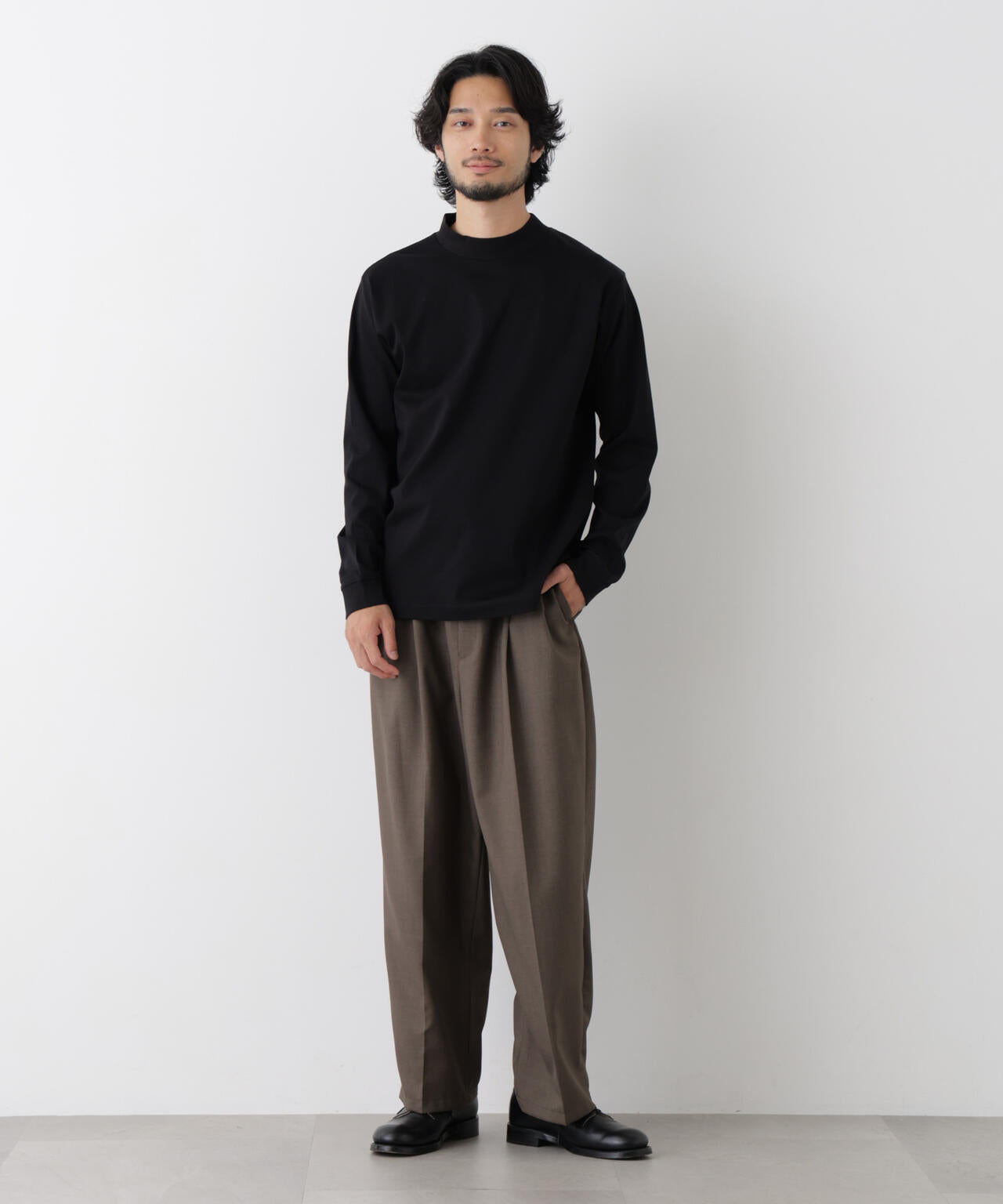アンチスメルモックネックTシャツ 長袖 6726223206