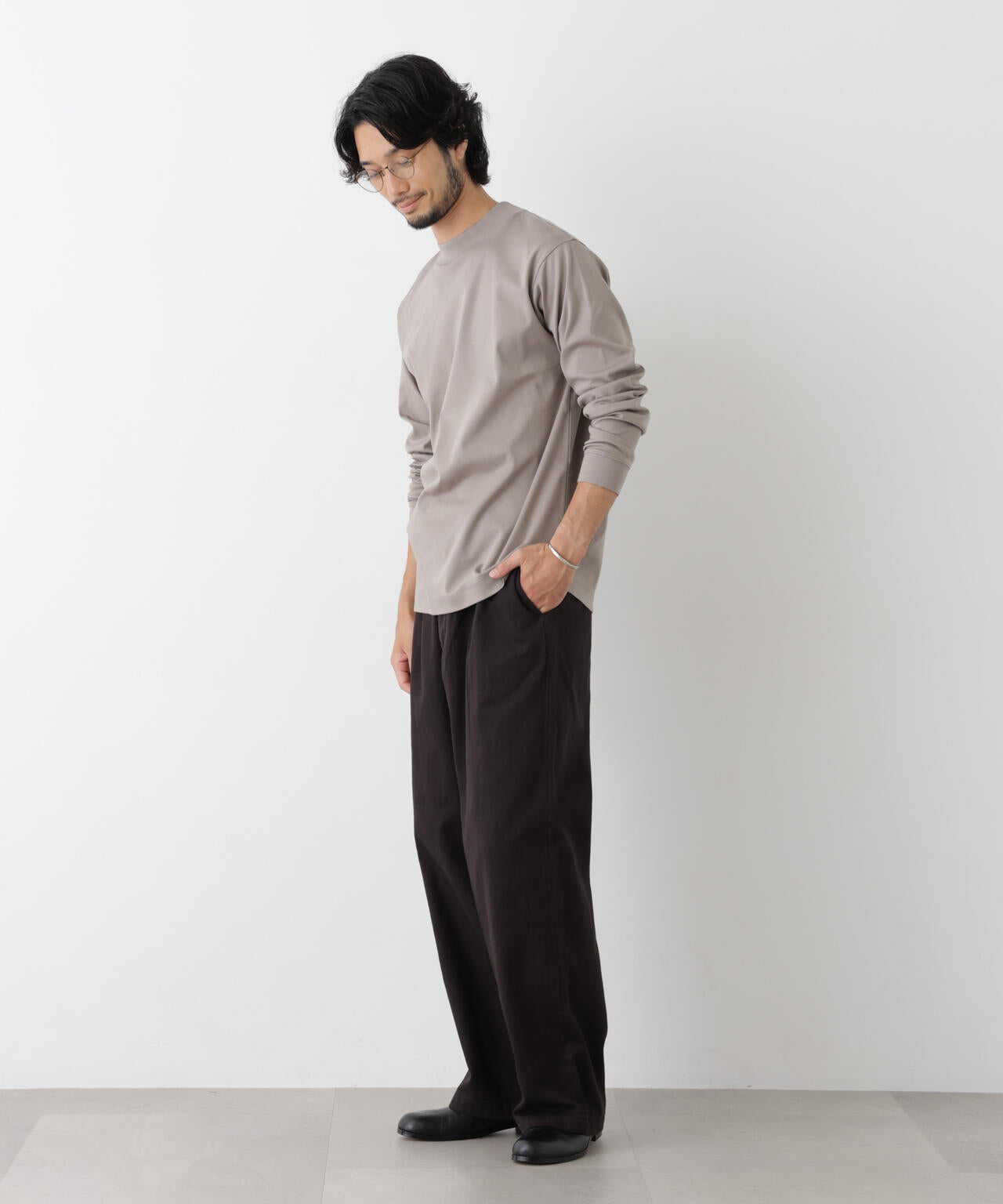 アンチスメルモックネックTシャツ 長袖 6726223206