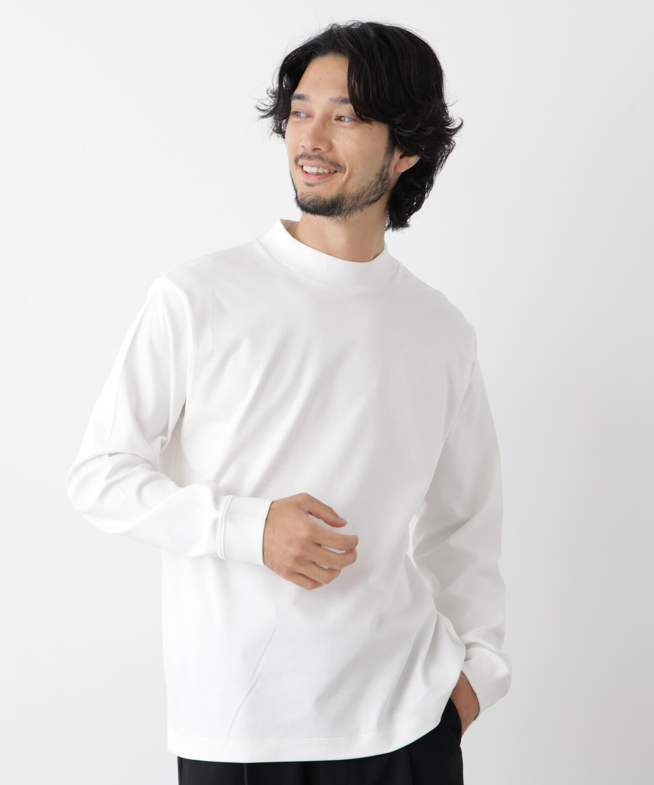 アンチスメルモックネックTシャツ 長袖 6726223206