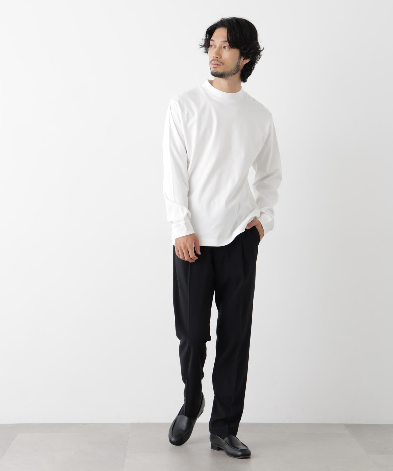 アンチスメルモックネックTシャツ 長袖 6726223206