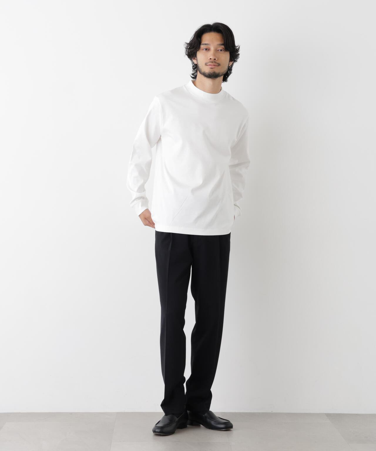 アンチスメルモックネックTシャツ 長袖 6726223206
