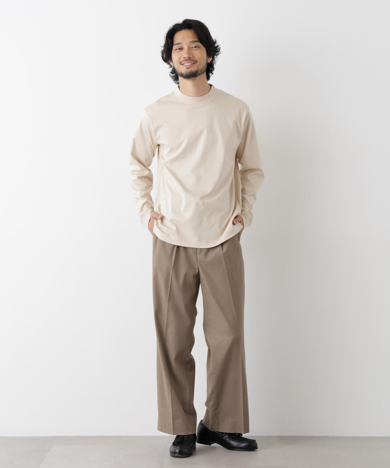 アンチスメルモックネックTシャツ 長袖 6726223206
