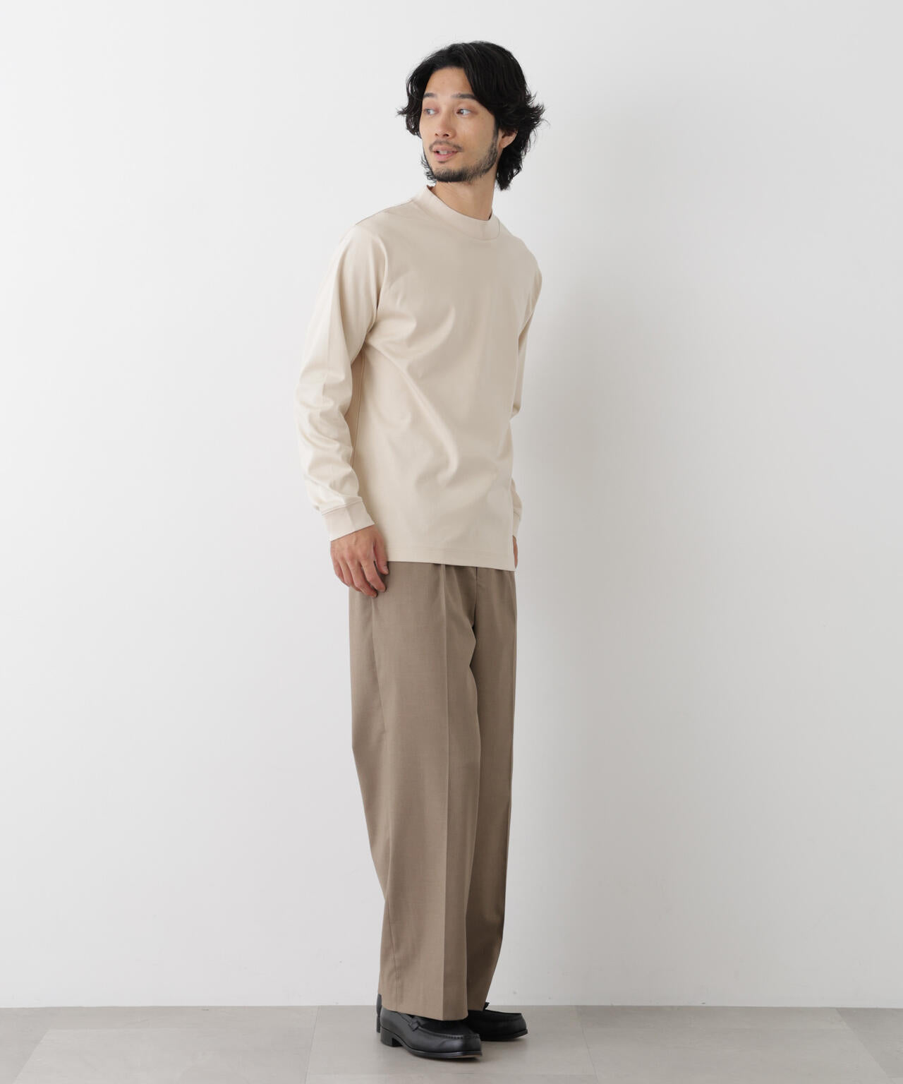 アンチスメルモックネックTシャツ 長袖 6726223206