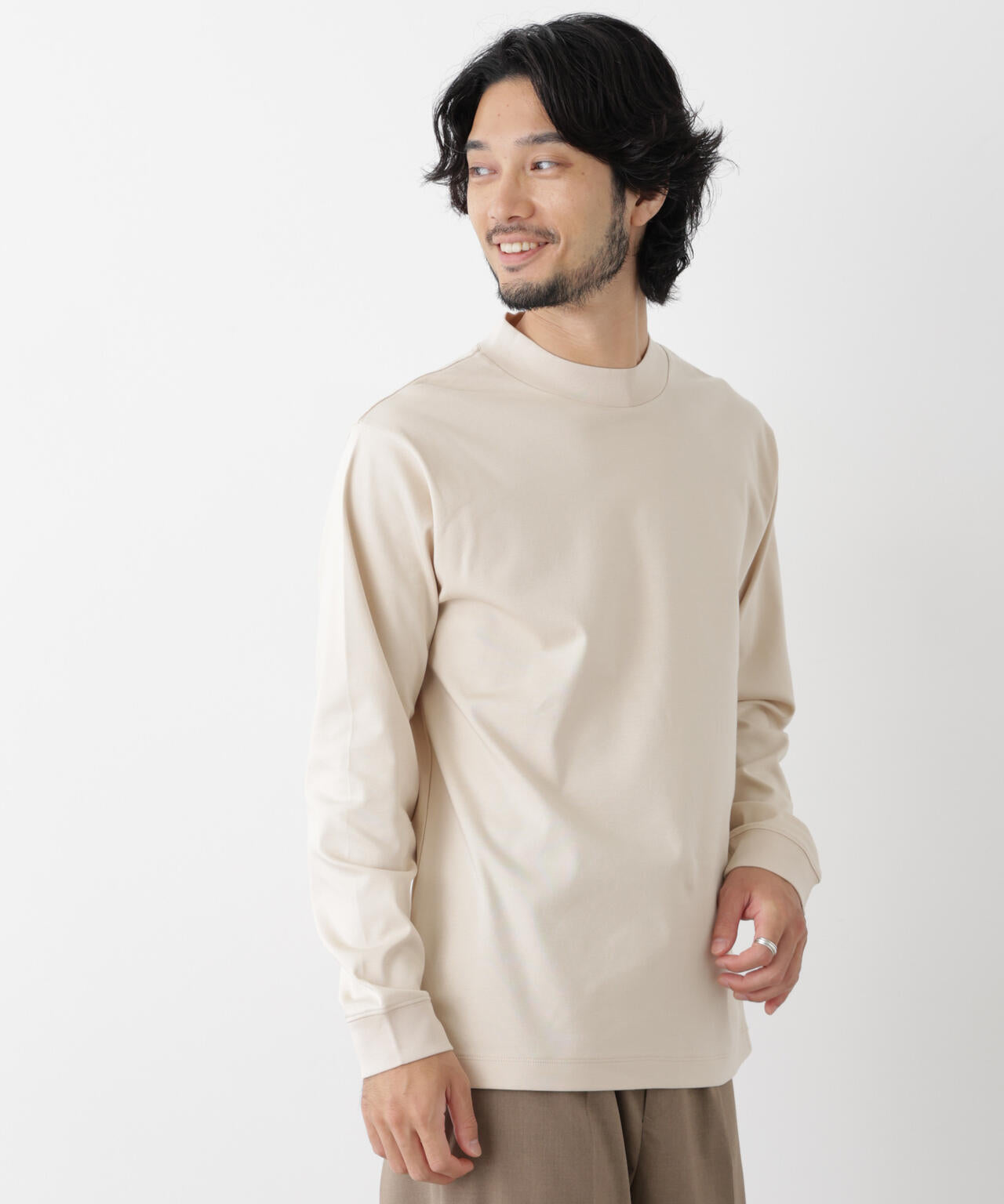 アンチスメルモックネックTシャツ 長袖 6726223206