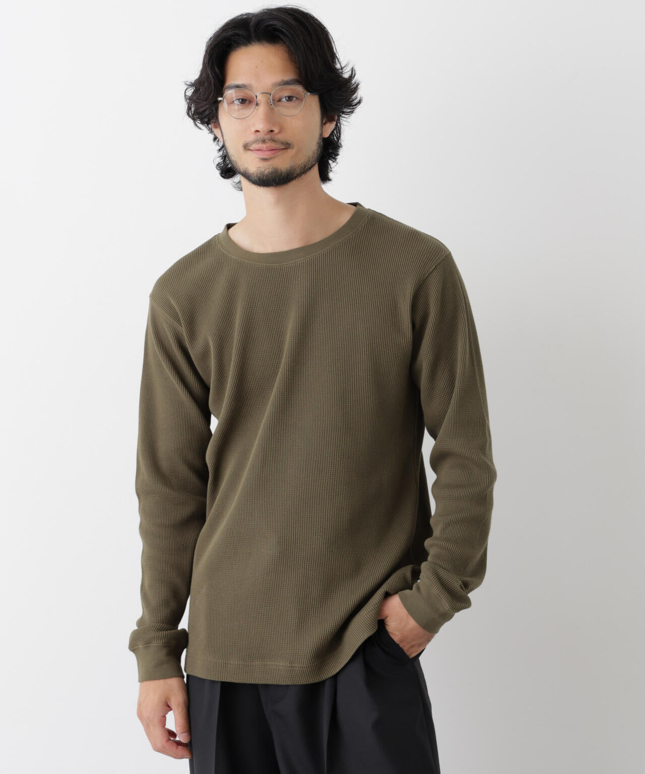 アンチスメルワッフル Tシャツ 長袖 6726223207
