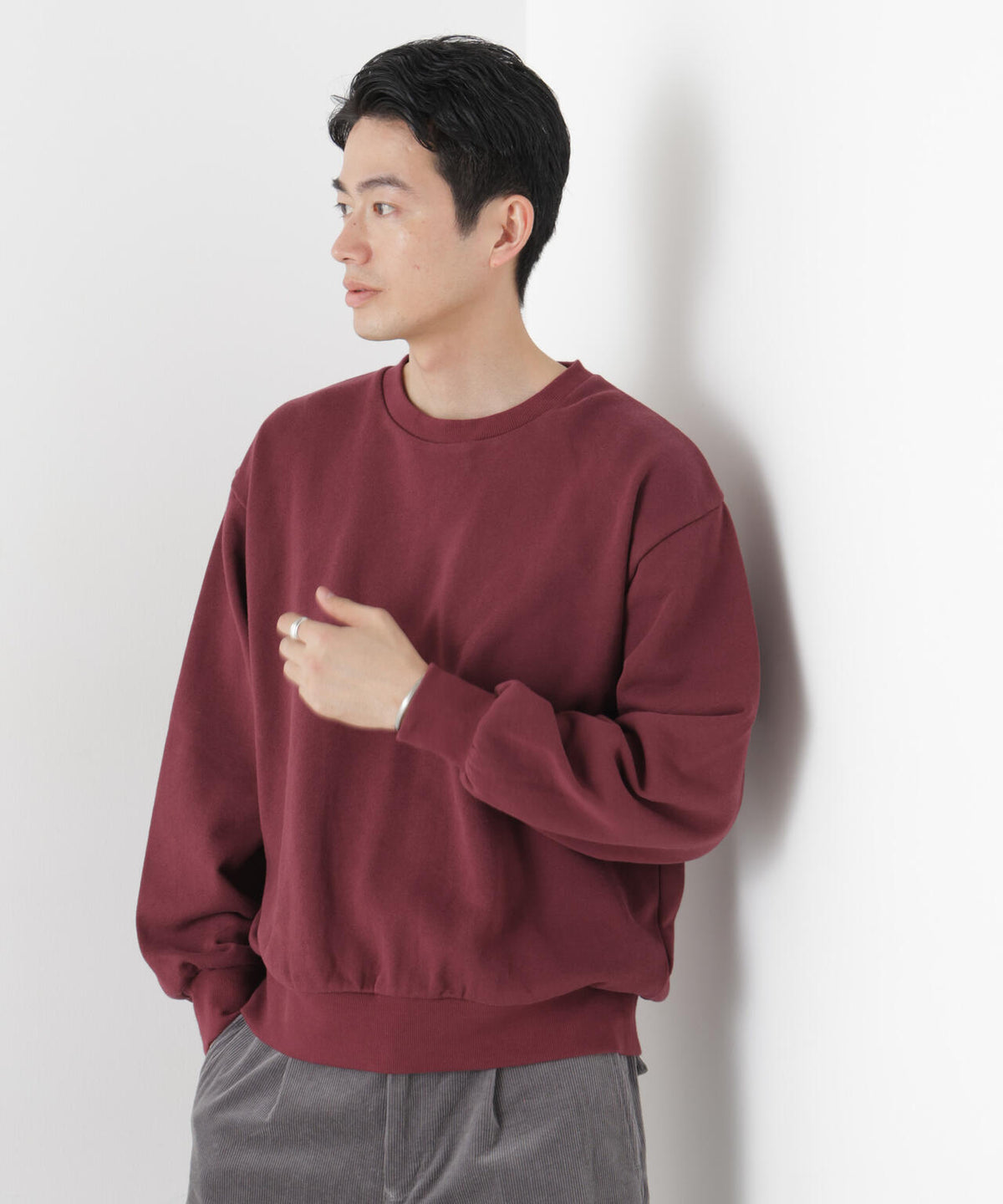 WEB限定/ワイドフィットスウェットプルオーバー 6726223216