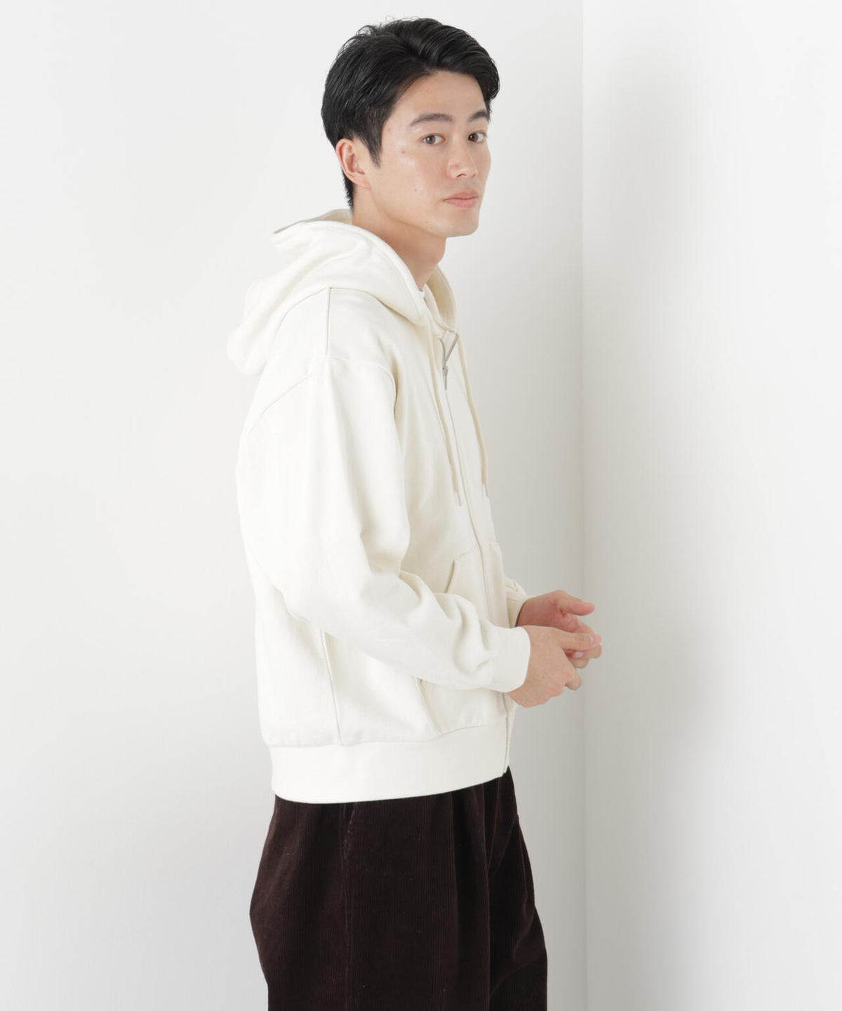 WEB限定/ワイドフィットスウェットZIPパーカー 6726223217