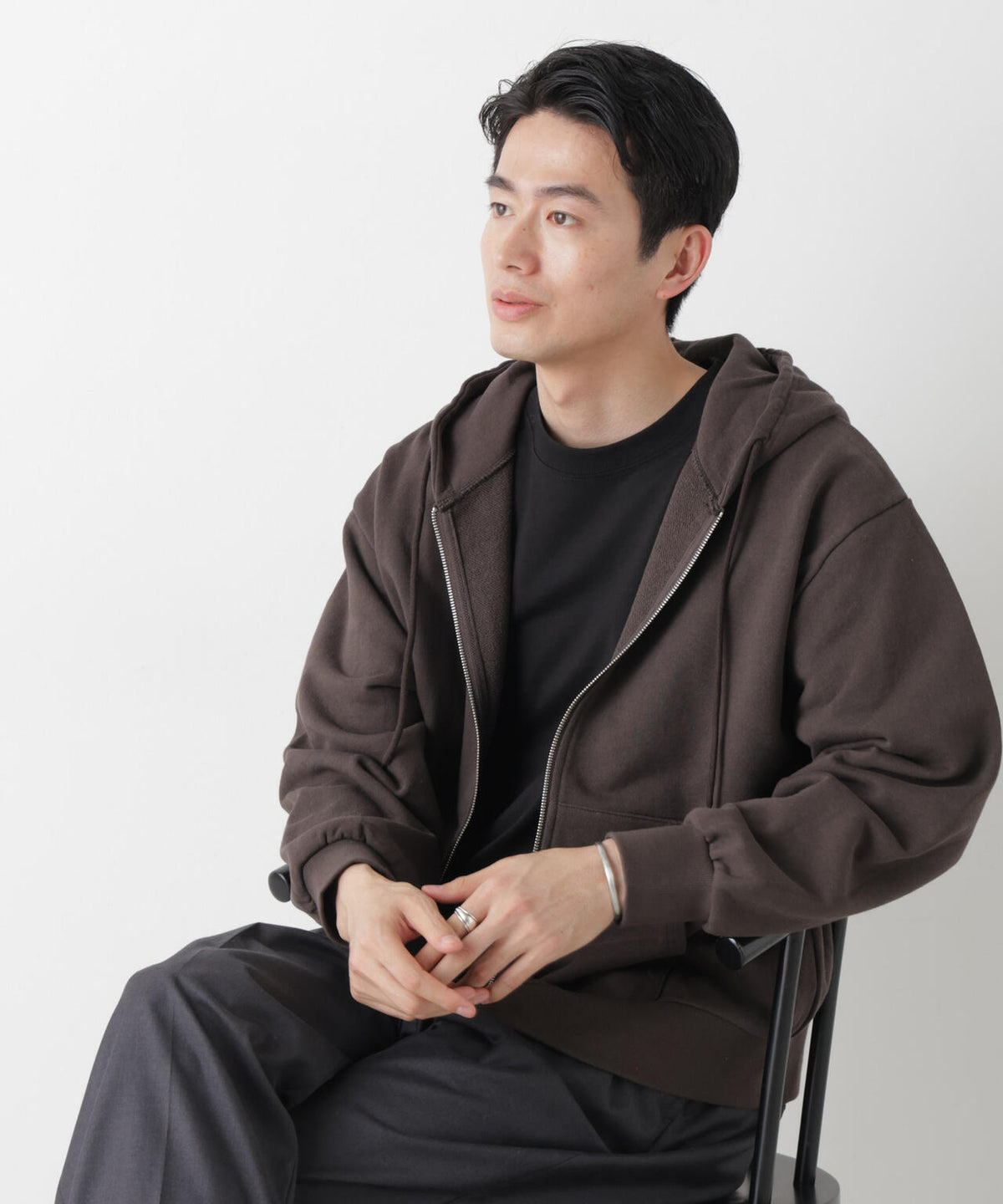 WEB限定/ワイドフィットスウェットZIPパーカー 6726223217