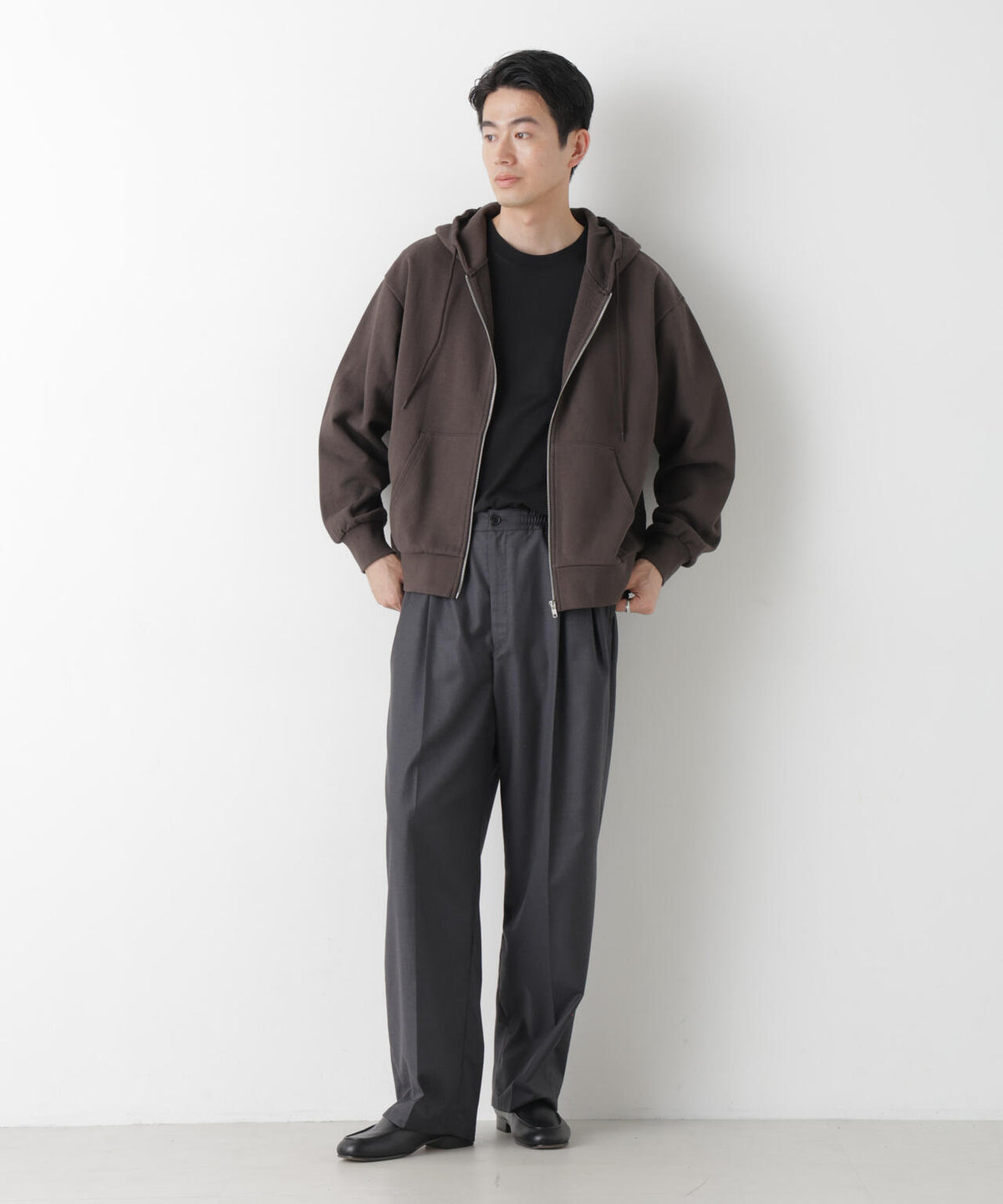 WEB限定/ワイドフィットスウェットZIPパーカー 6726223217