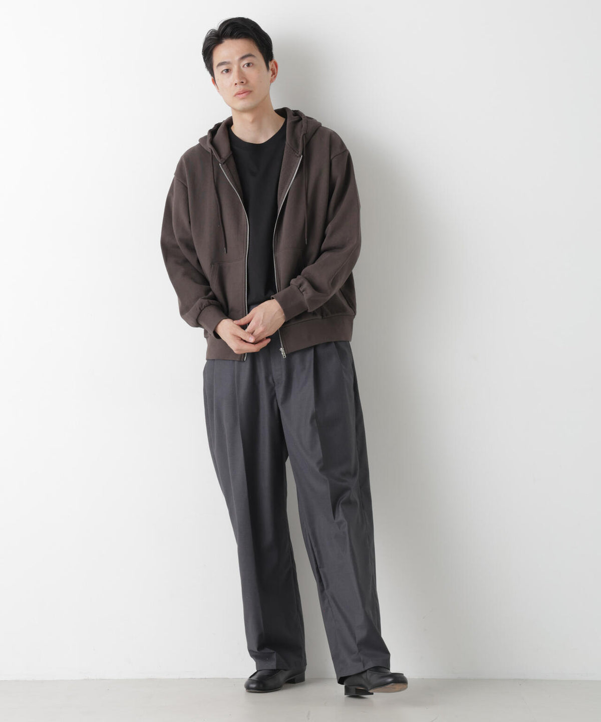 WEB限定/ワイドフィットスウェットZIPパーカー 6726223217