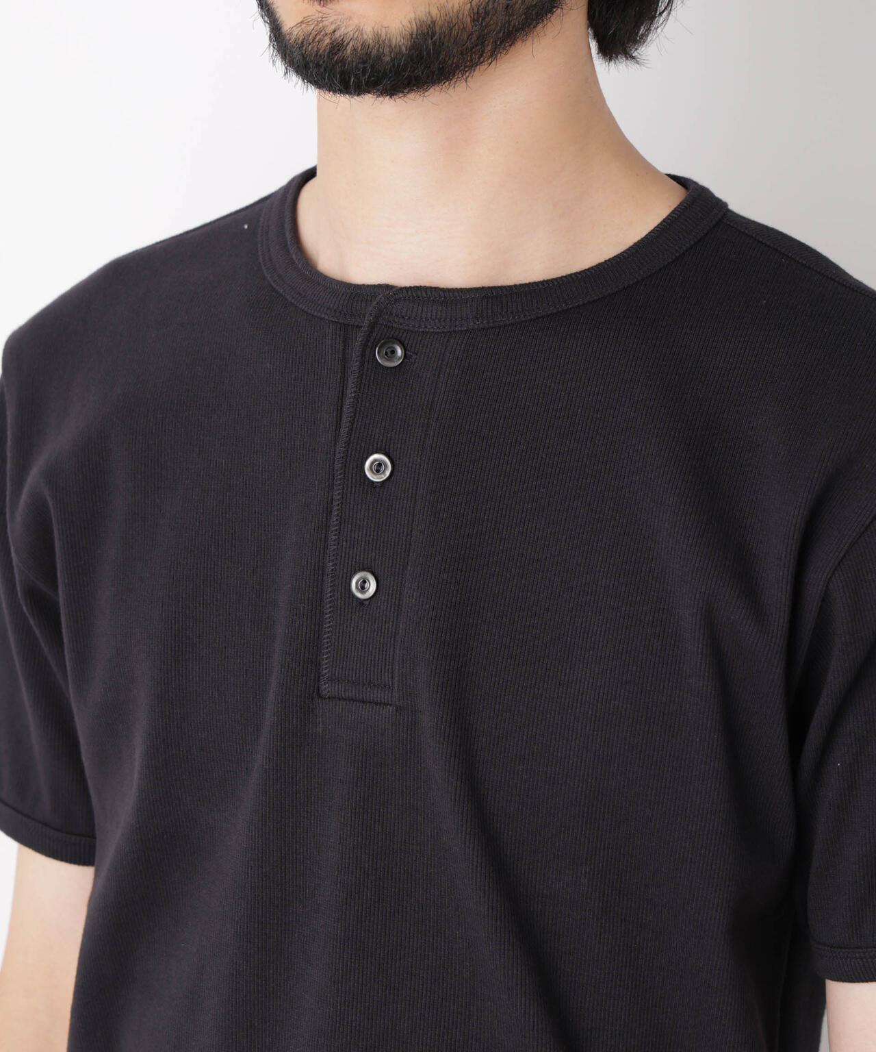 リブフライスヘンリーTシャツ 半袖 6726224203