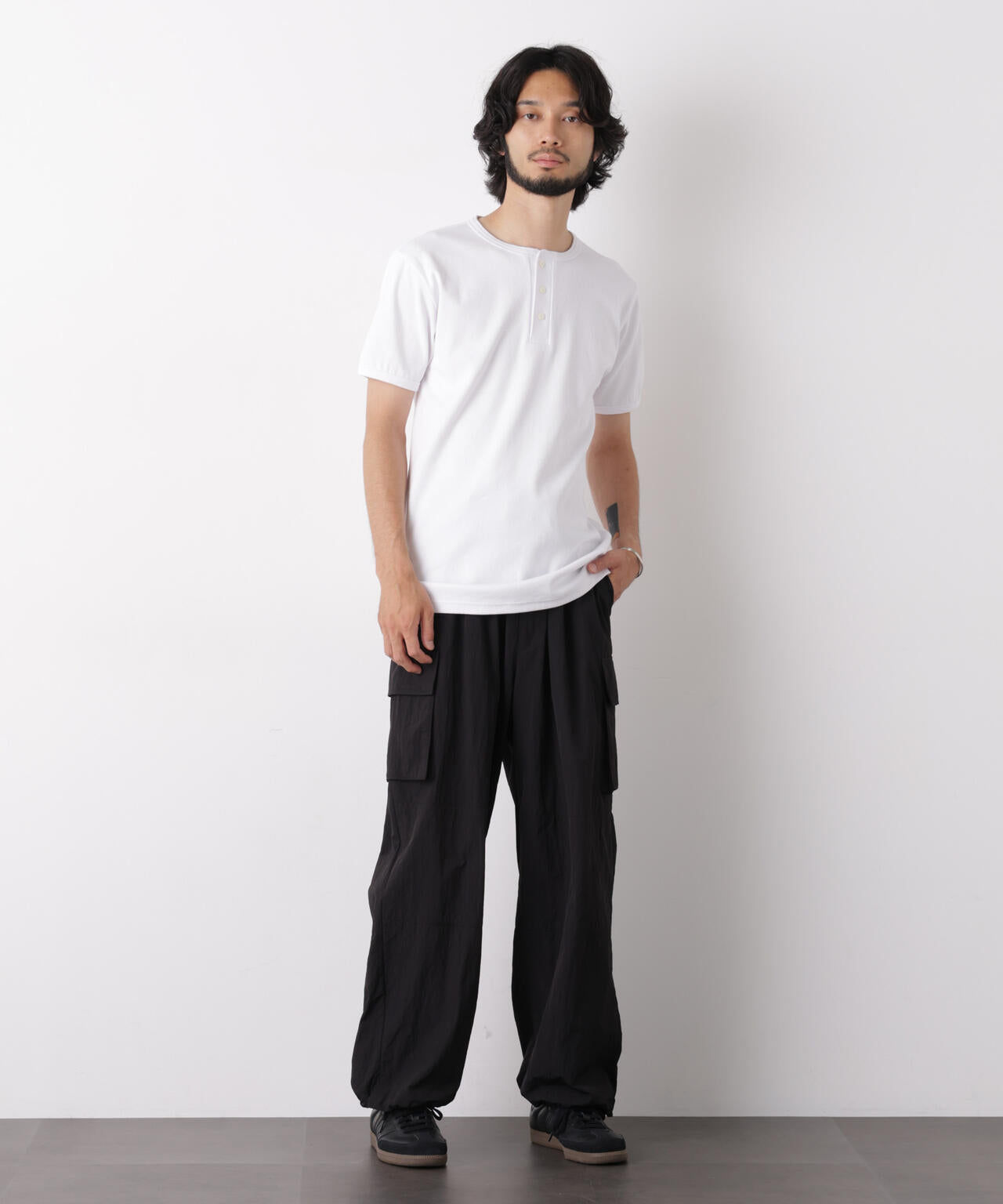 リブフライスヘンリーTシャツ 半袖 6726224203