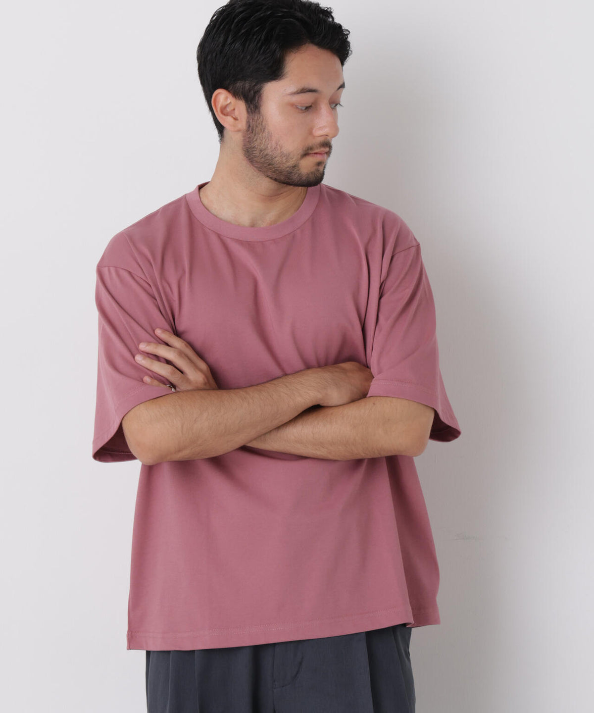 USAコットン×COOLMAX(R)ワイドTシャツ 半袖 6726224206