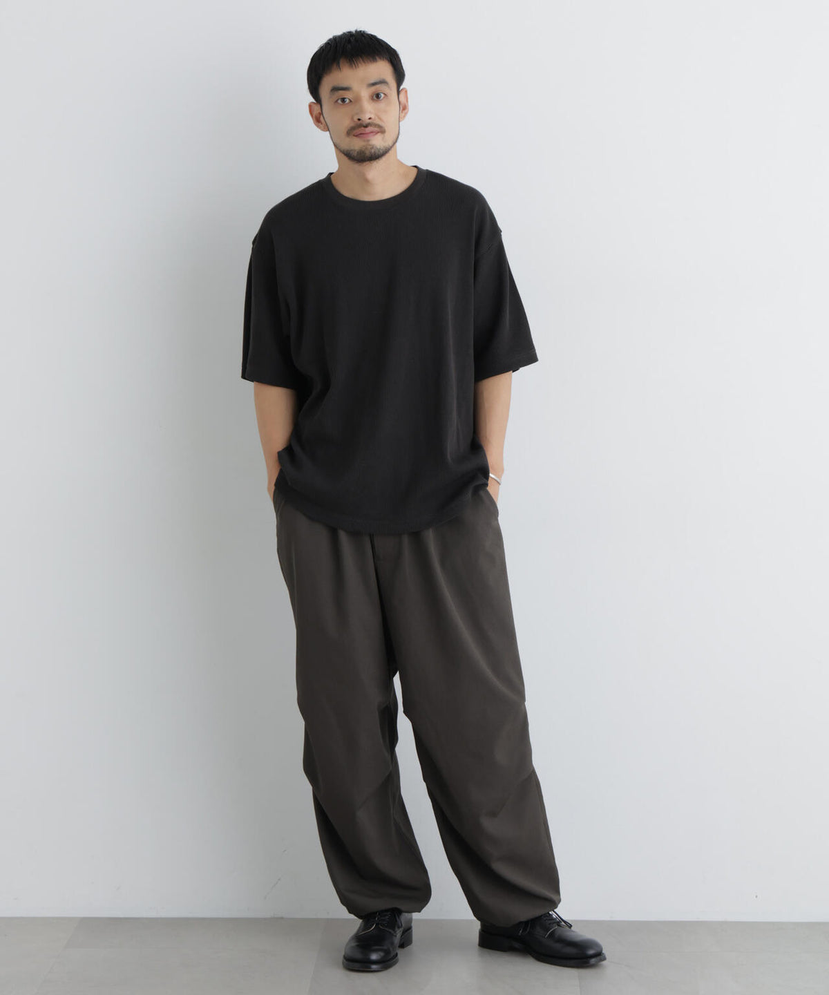 USAコットン×COOLMAX(R) ワッフルワイドTシャツ半袖 6726224207