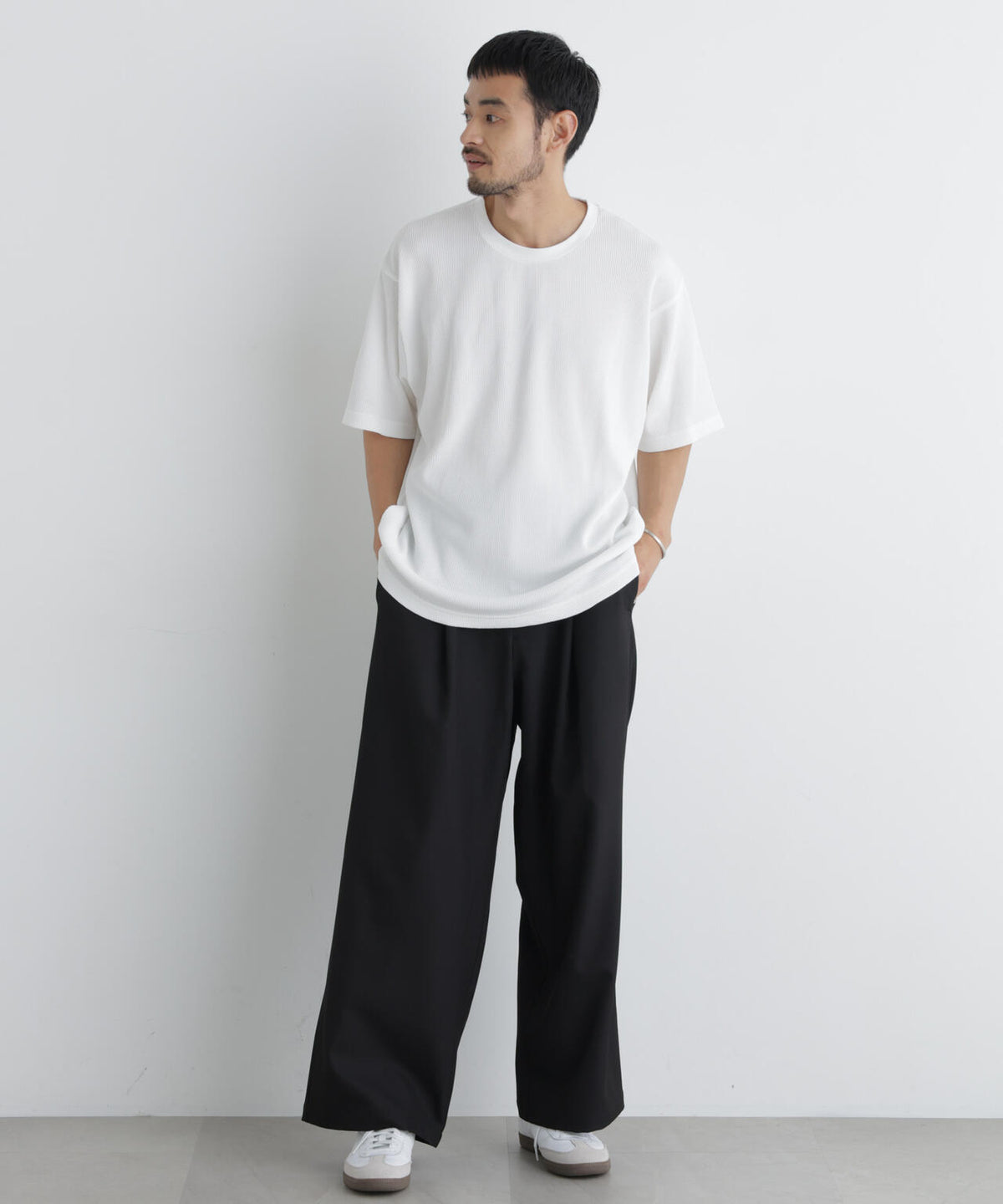 USAコットン×COOLMAX(R) ワッフルワイドTシャツ半袖 6726224207