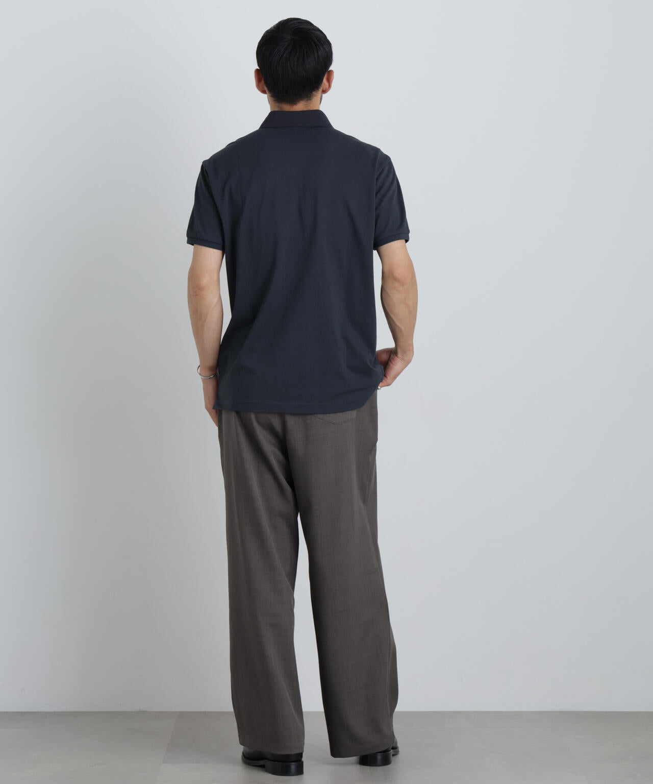 ナノファイン 比翼ポロ 半袖 6726224209