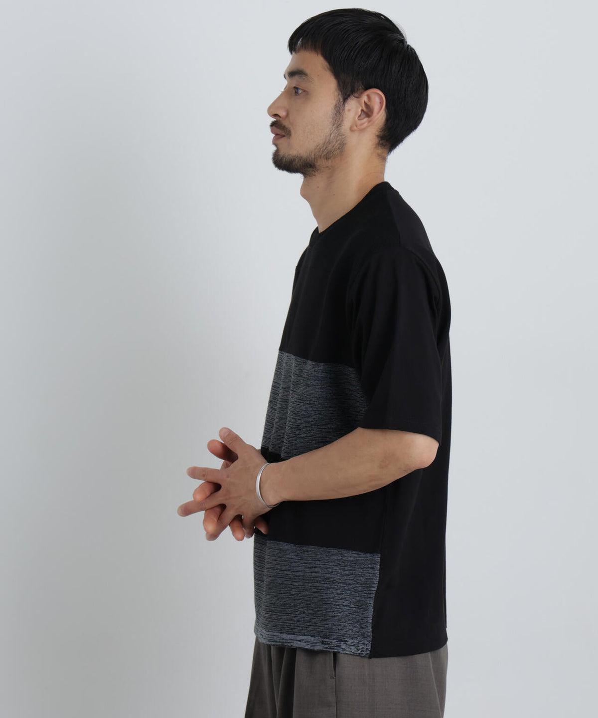 ニットコンビボーダーTシャツ 半袖 6726224214