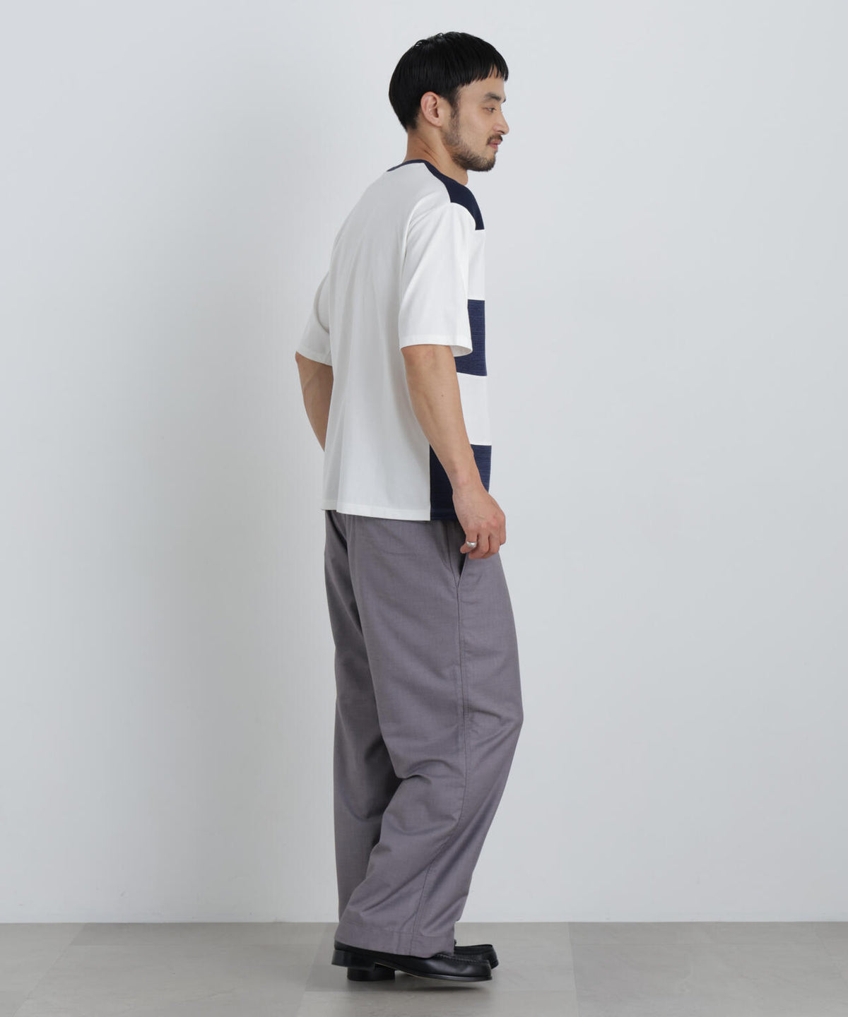 ニットコンビボーダーTシャツ 半袖 6726224214